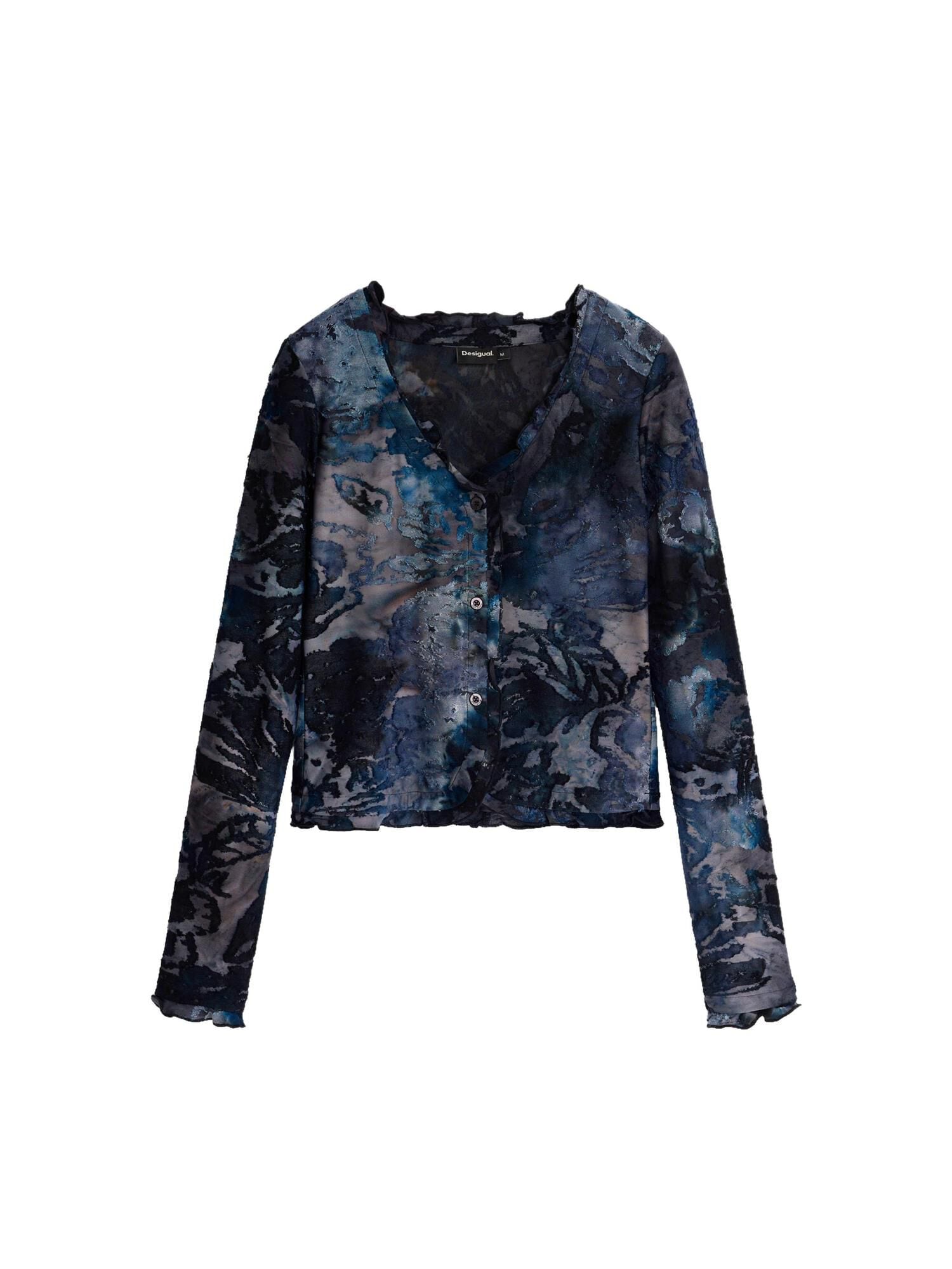 Desigual Tricou albastru / negru