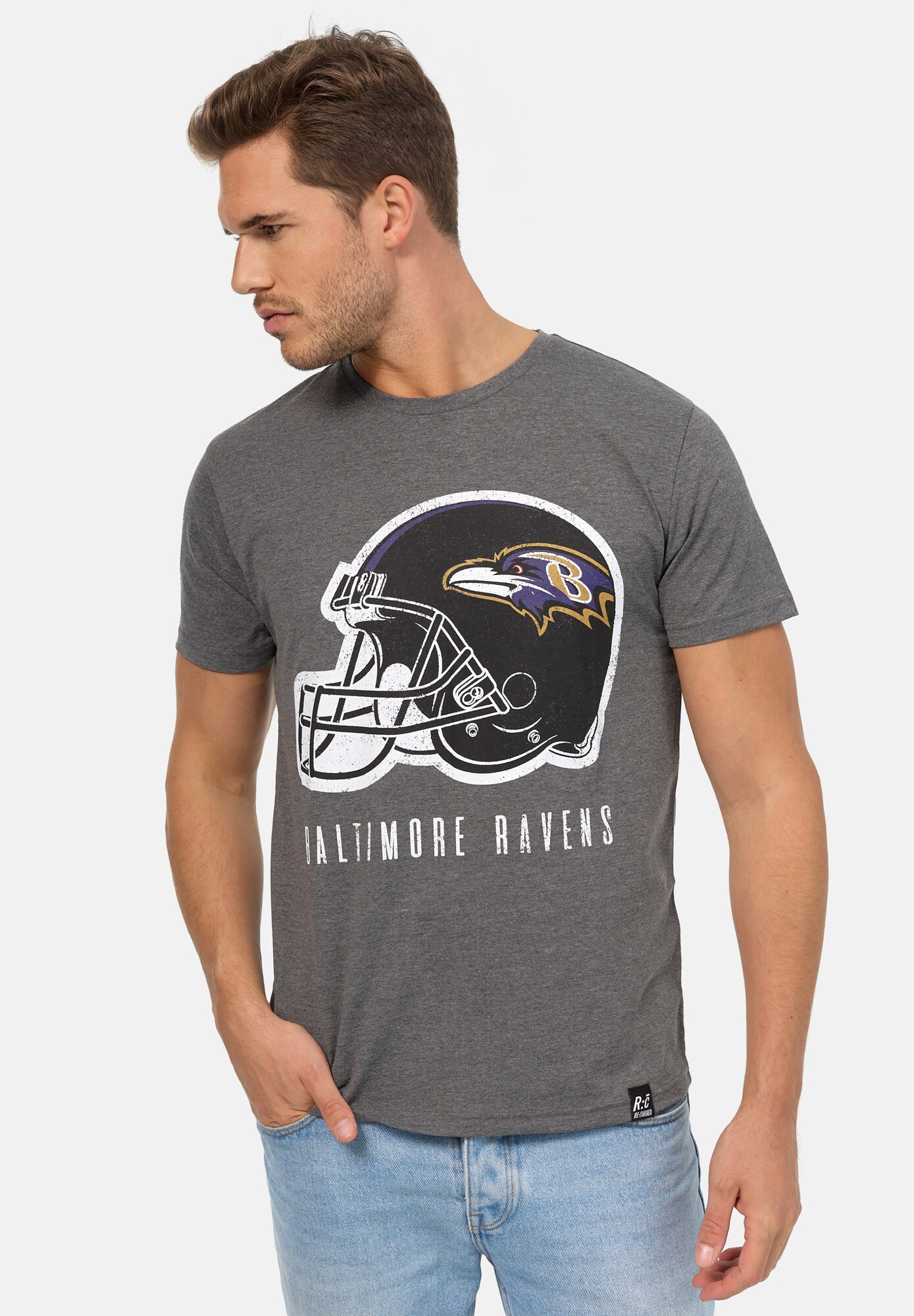 Thumbnail - Recovered T-Shirt NFL Ravens Helmet Dark Core