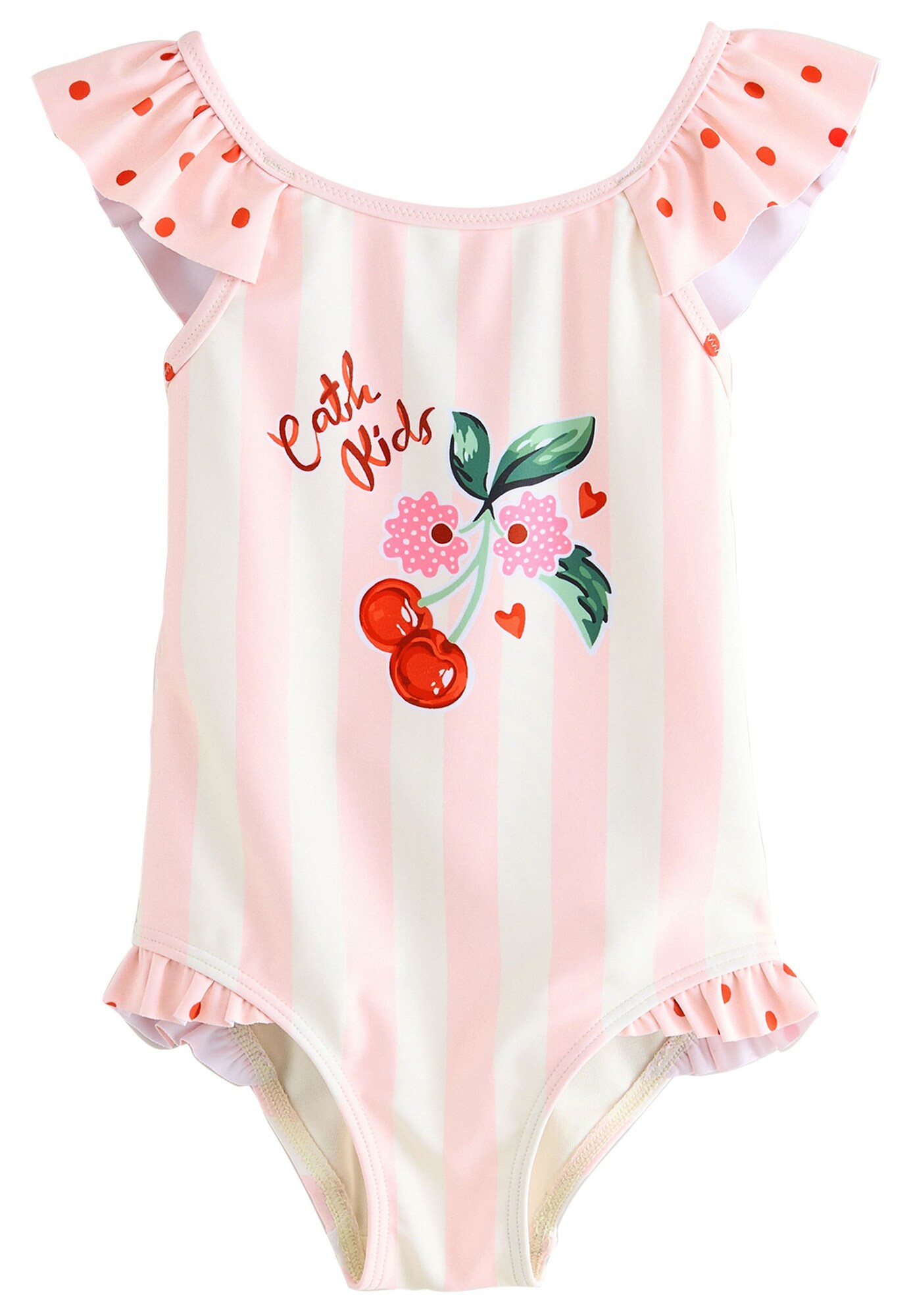 Next Costum de baie întreg Cath Kidston  verde stuf / roz / roșu intens / alb