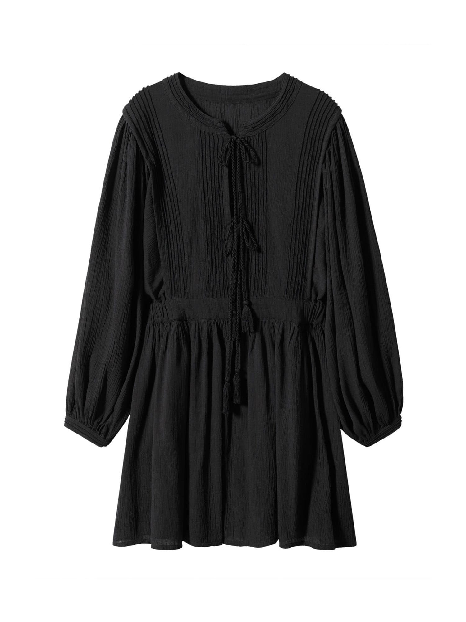 MANGO Letné šaty 'Roman'  čierna
