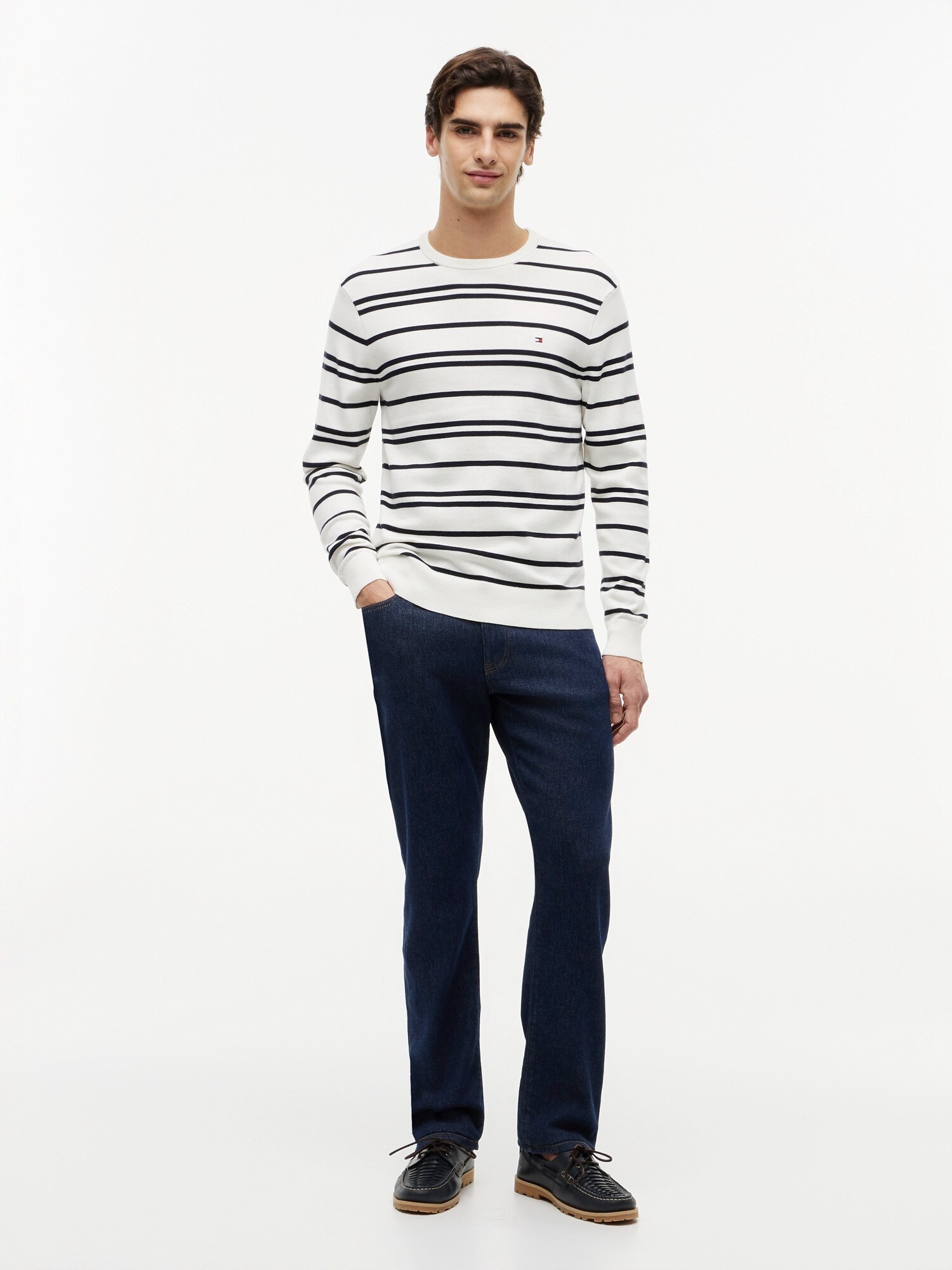 TOMMY HILFIGER Jersey 'Essential' marino / blanco – imagen 4