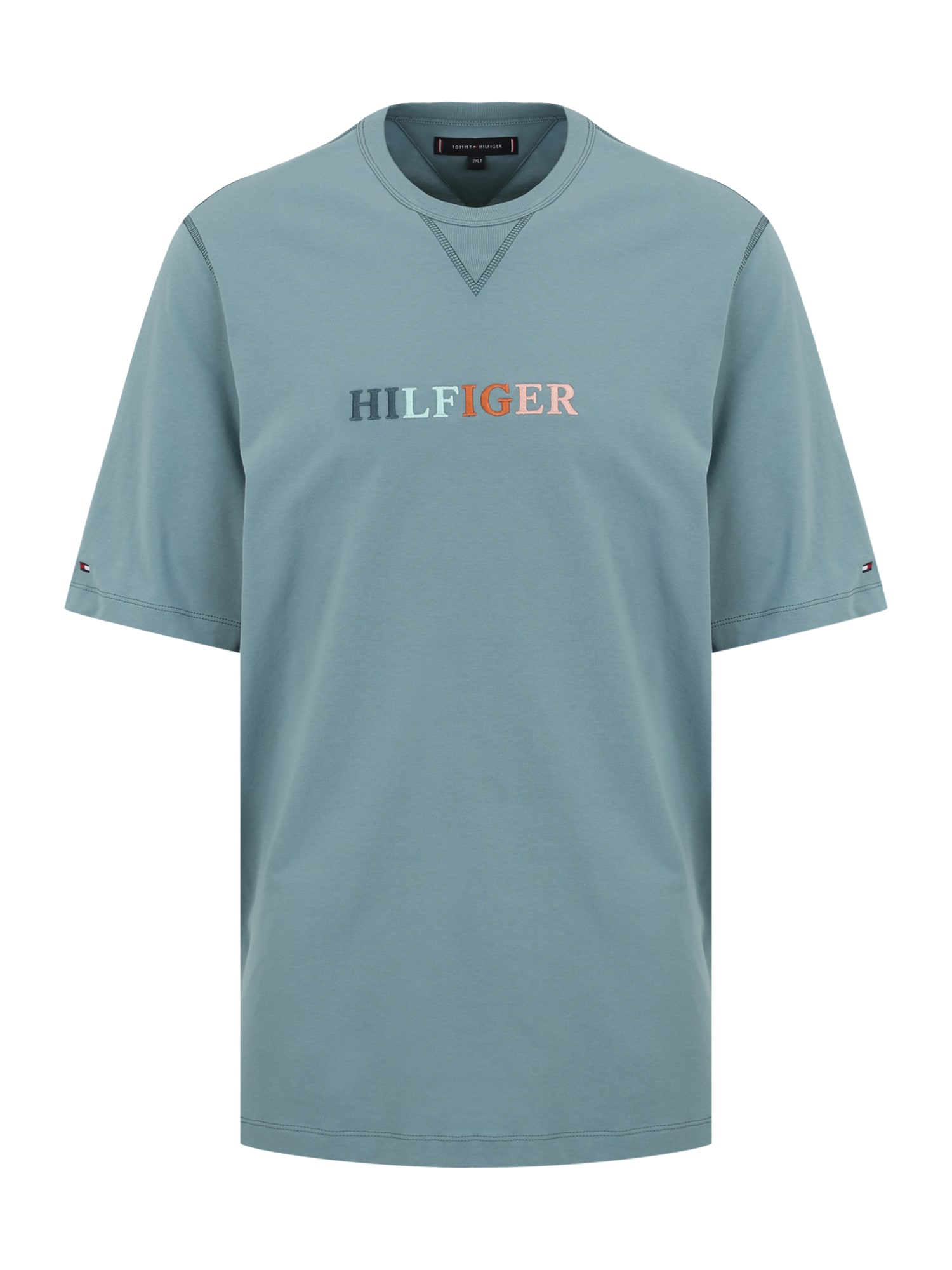 Tommy Hilfiger Big & Tall Marškinėliai pastelinė mėlyna / tamsiai mėlyna / tamsiai oranžinė / rožių spalva / mėtų spalva