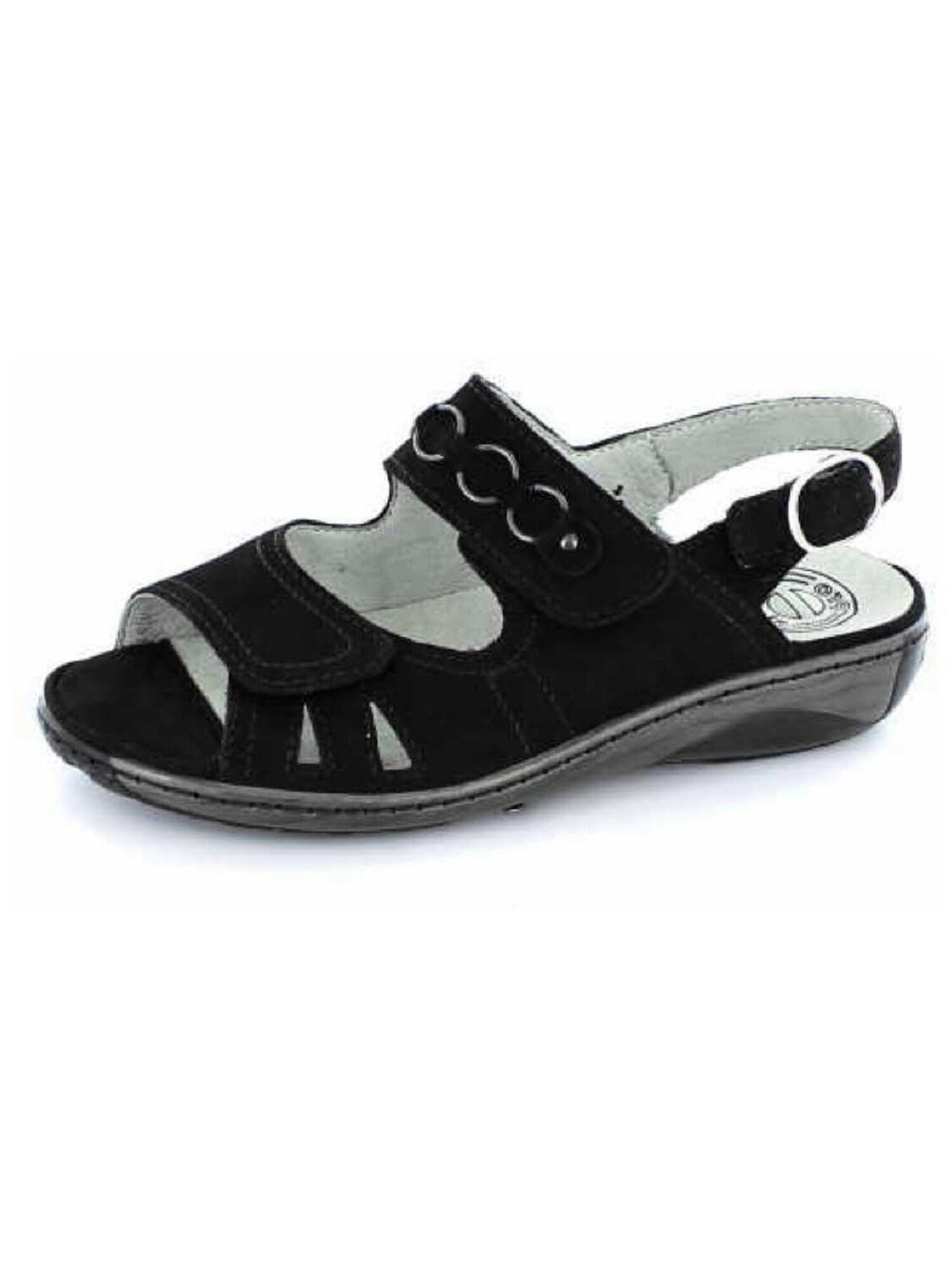 WaldlÄUfer Sandaal 'Sandale Damen 210004 191 001 Echtleder In Schwarz' Zwart