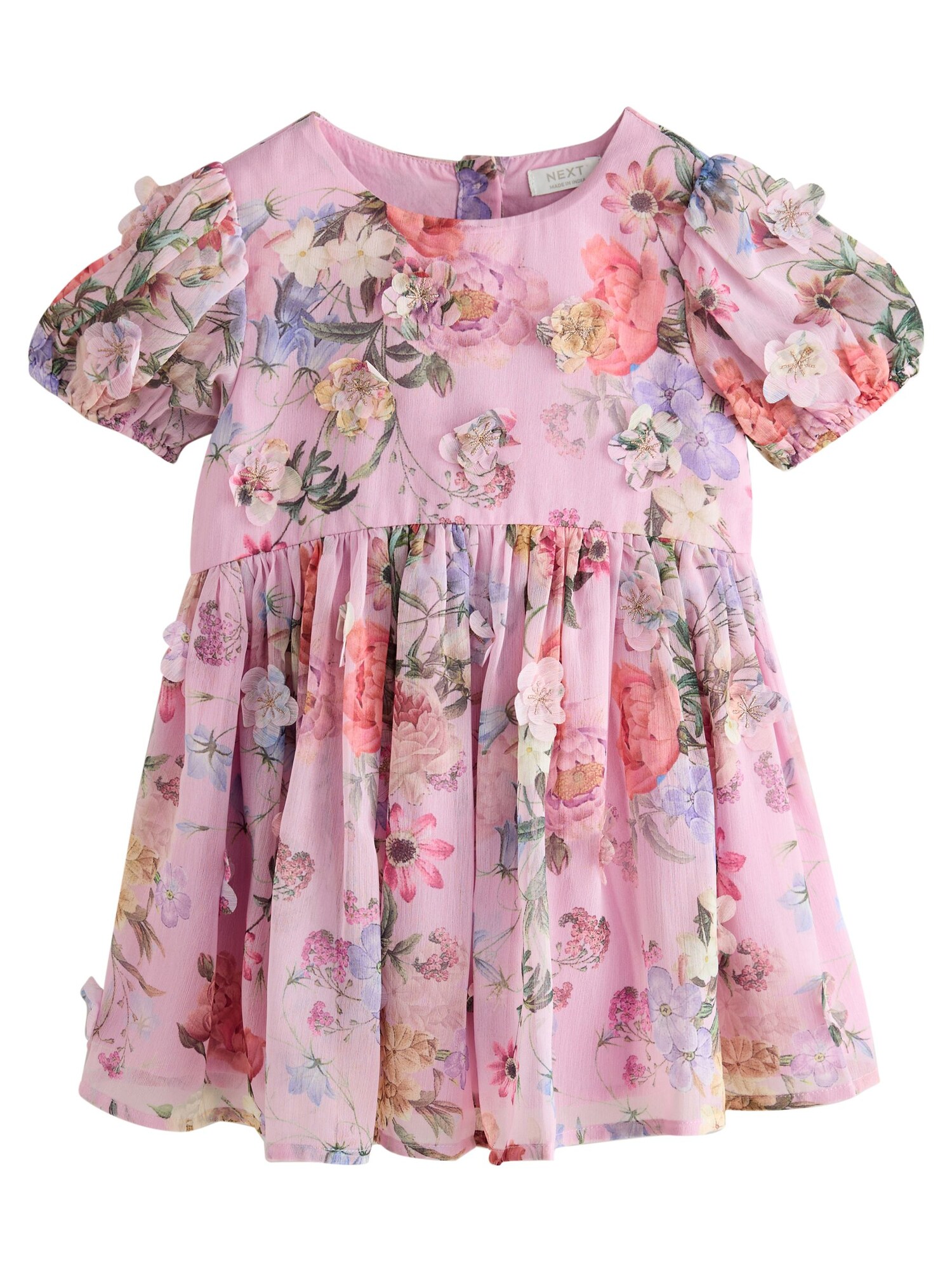 Next Rochie  ecru / opal / mov prună / roz zmeură