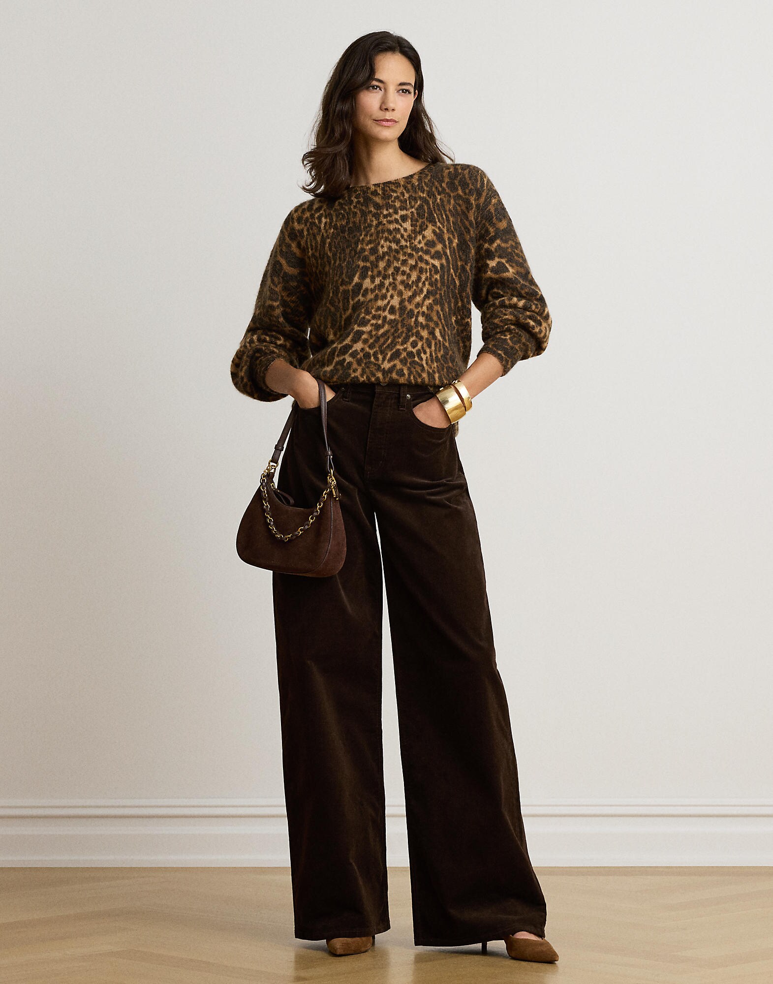 Lauren Ralph Lauren Pantalón '16 WALE'  marrón oscuro – imagen 4
