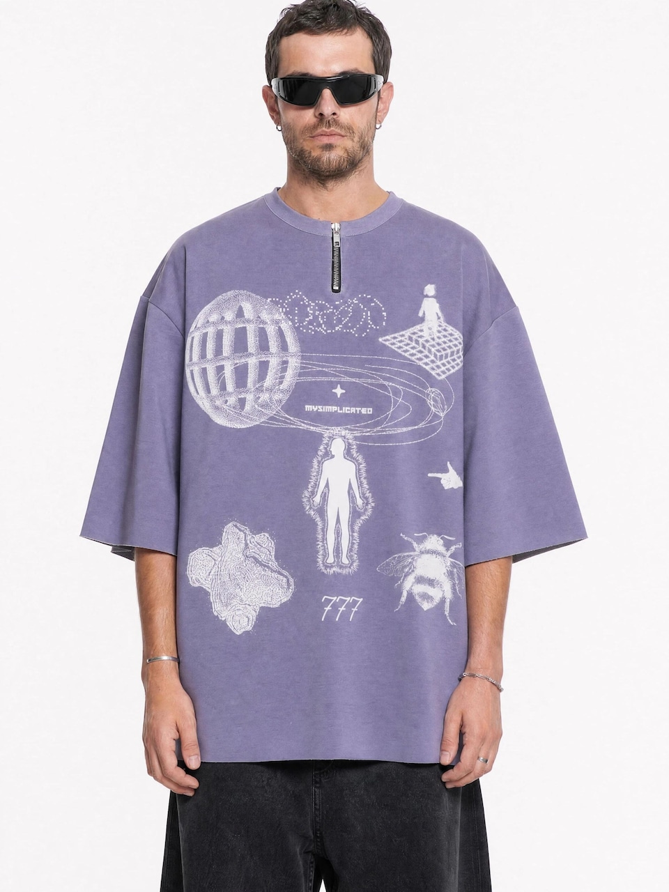 Oversize t-shirt '777 Mauve'