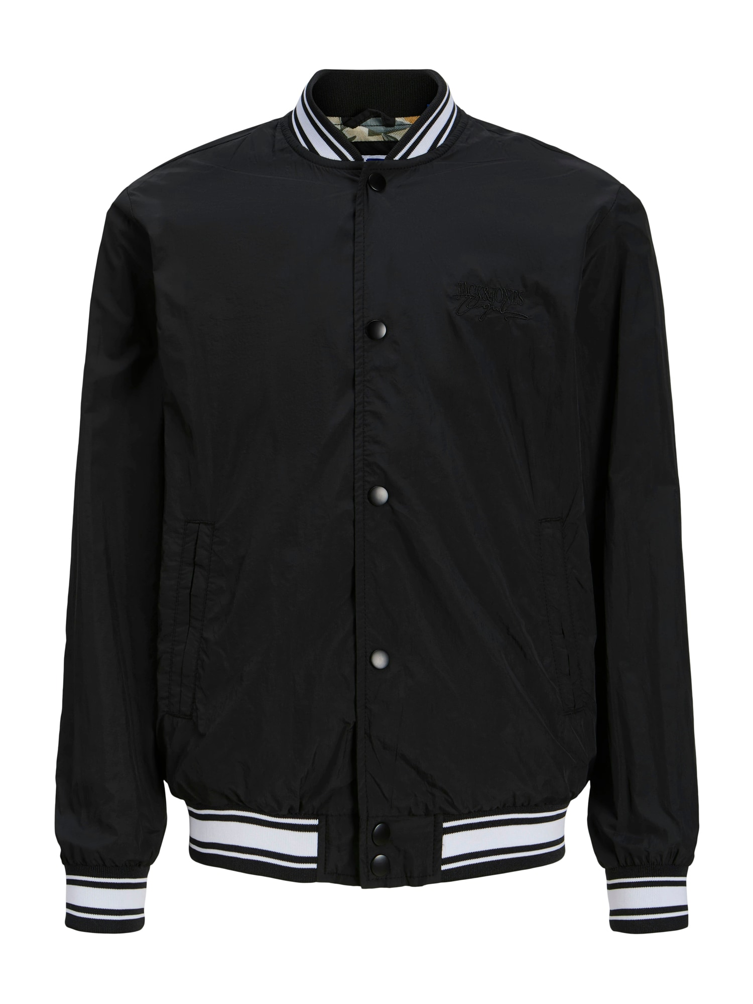 Jack & Jones Junior Átmeneti dzseki 'JORAlmeria'  fekete / fehér akciós termékkép 1