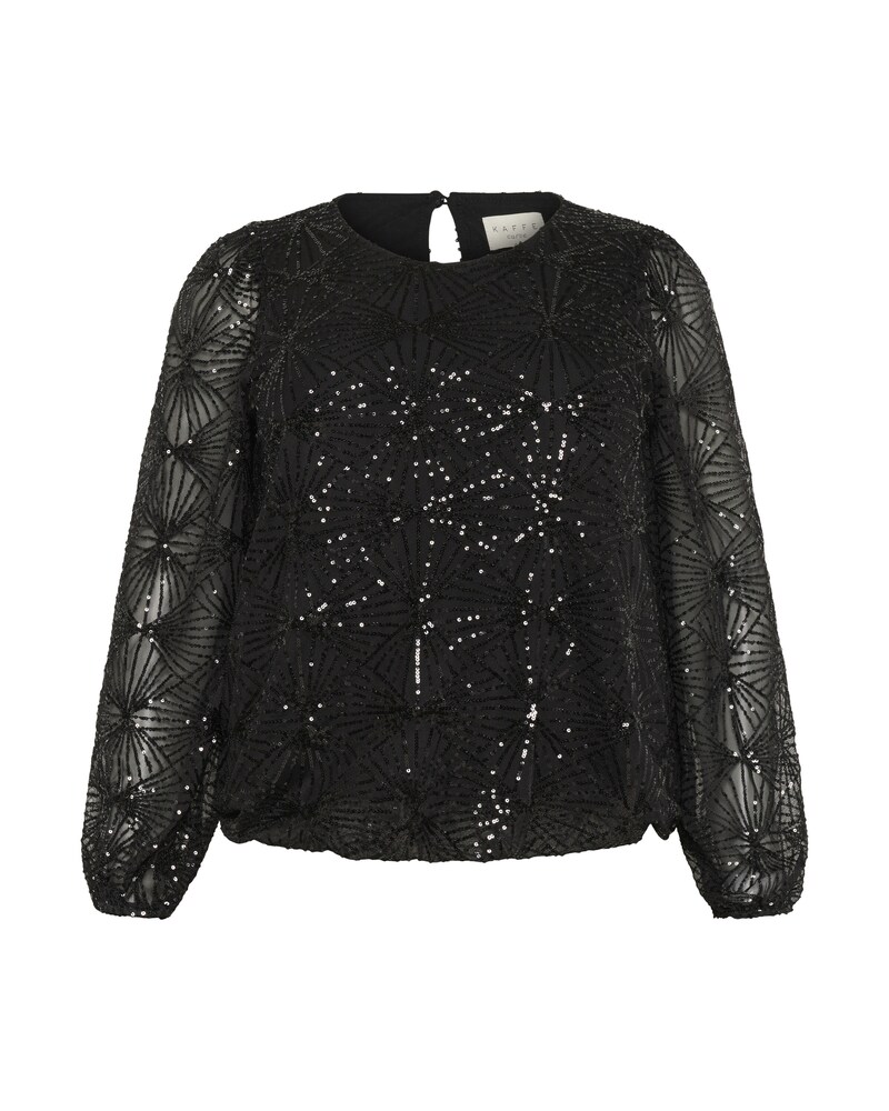 KAFFE CURVE Blúz 'KCMinna' Női fekete , Méret M