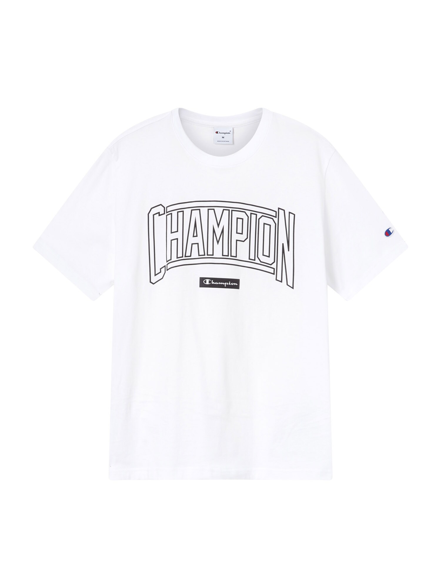 Champion Authentic Athletic Apparel Tricou  negru / alb