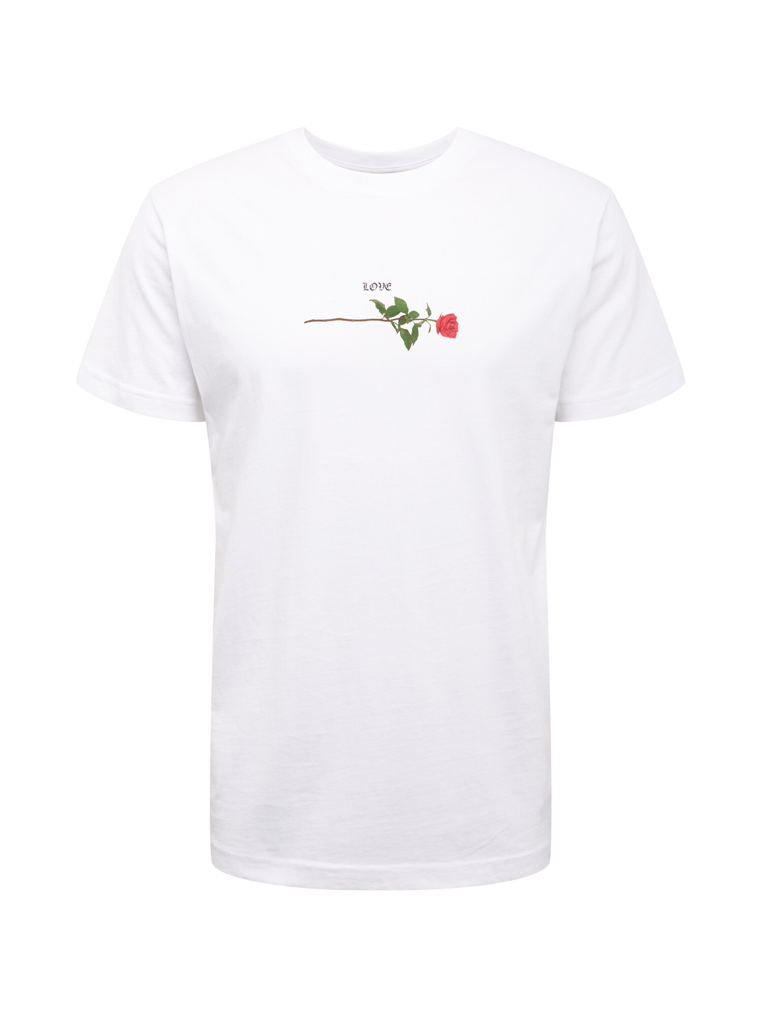 Mister Tee Marškinėliai 'Rose Love'  balta / juoda / raudona / žalia