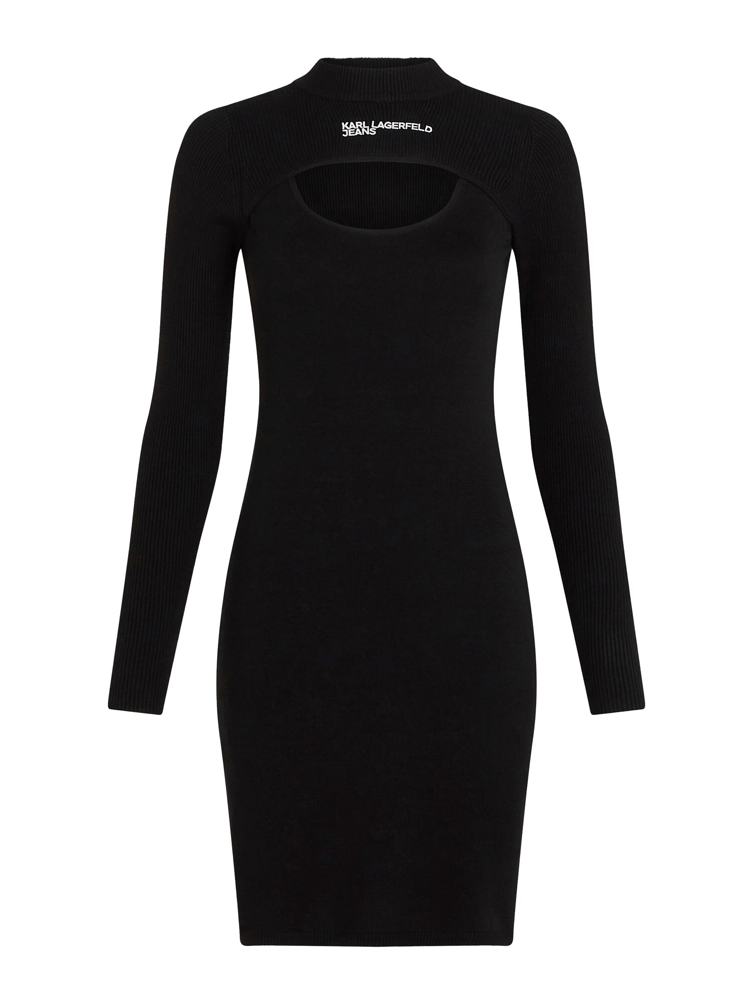 KARL LAGERFELD JEANS Rochie tricotat  negru / alb