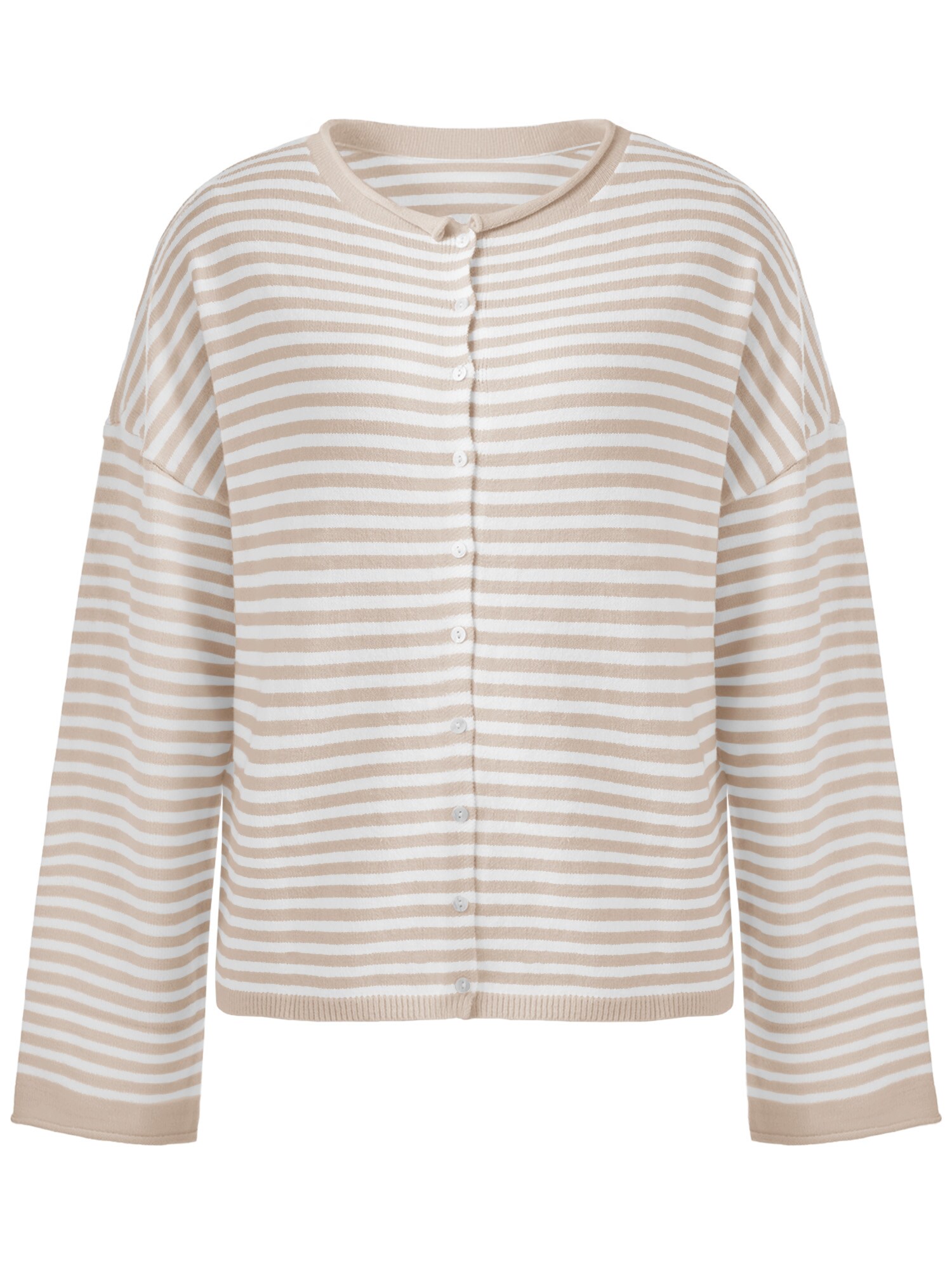 Imily Bela Geacă tricotată  bej / alb natural