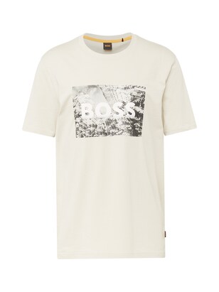 Boss Shirt ‘Building’ Beige / Lichtbeige / Zwart