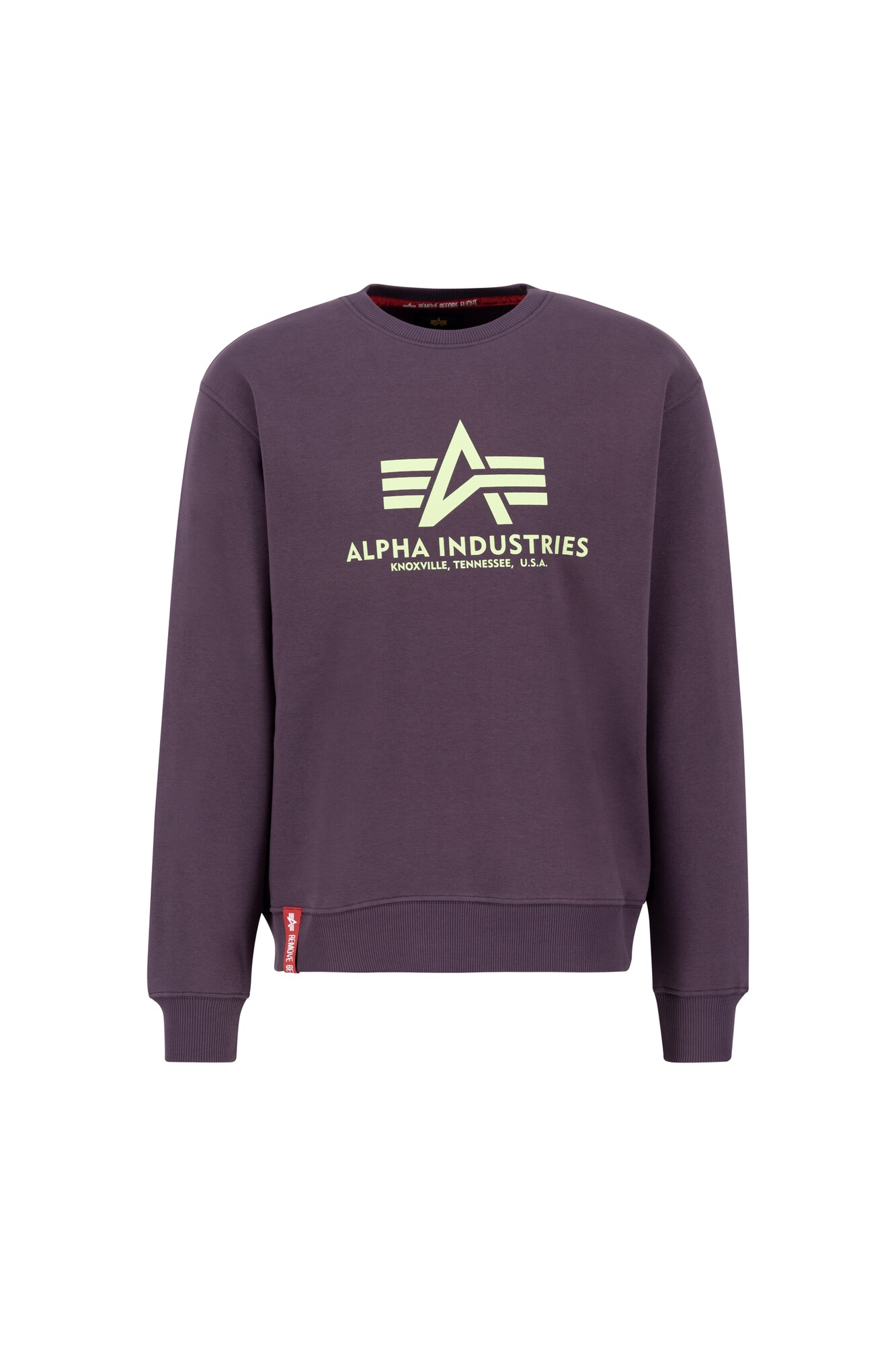 ALPHA INDUSTRIES Mikina  svetložltá / baklažánová / červená