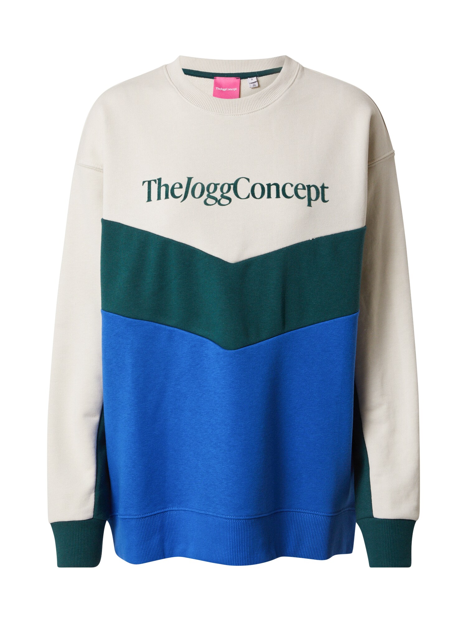 The Jogg Concept Sweatshirt 'SAFINE'  estuque / azul céu / verde escuro