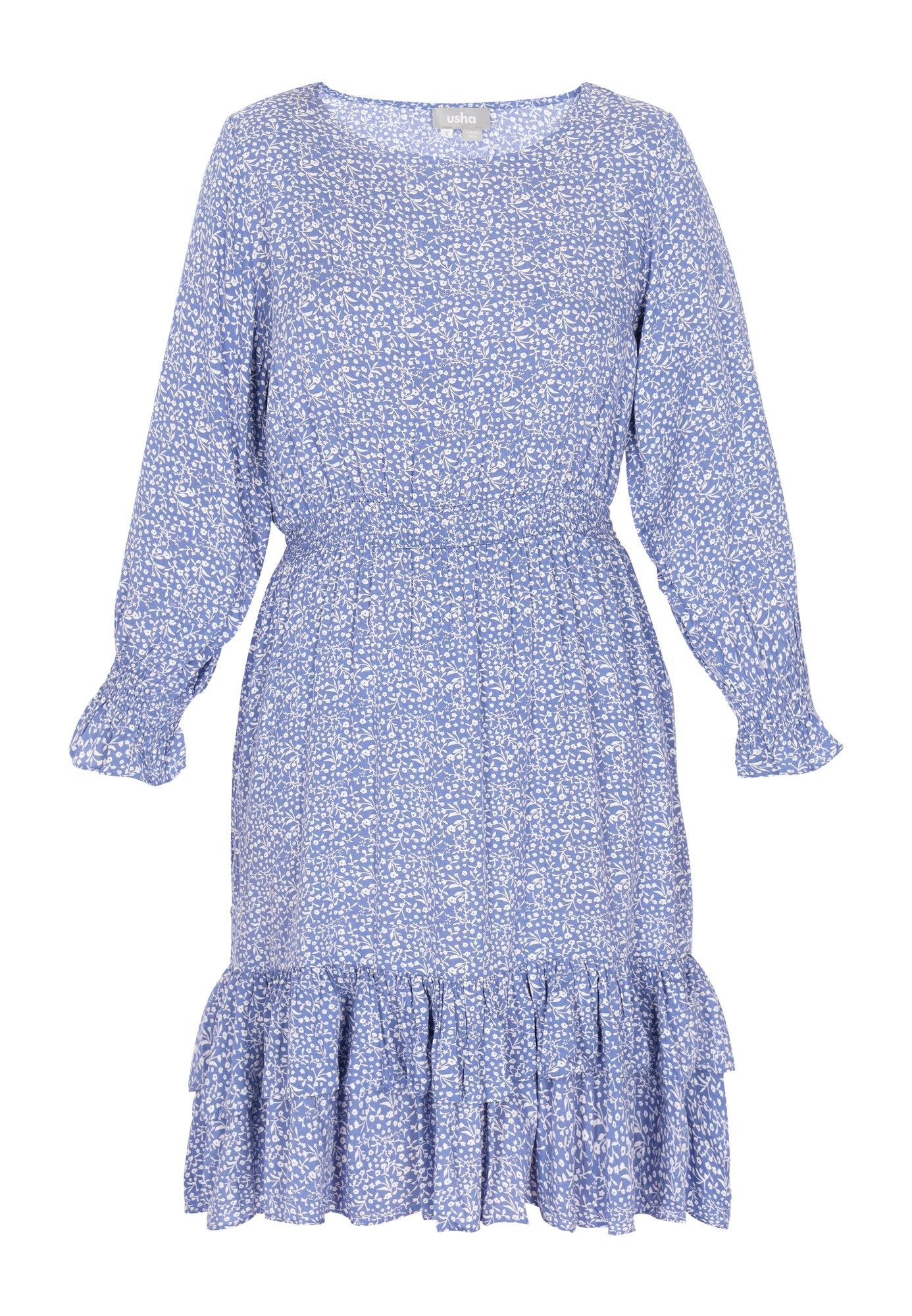 Usha Vestido 'Fashion Look'  azul / blanco