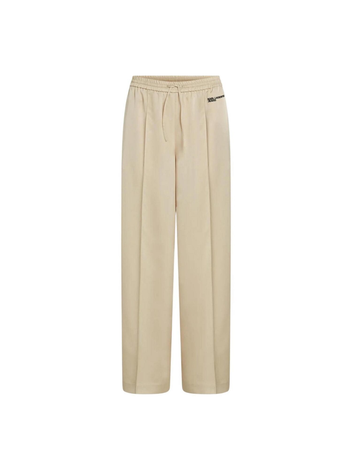 KARL LAGERFELD JEANS Pantalón deportivo 'KLJ Wide Leg Satin B2W10058'  beige claro