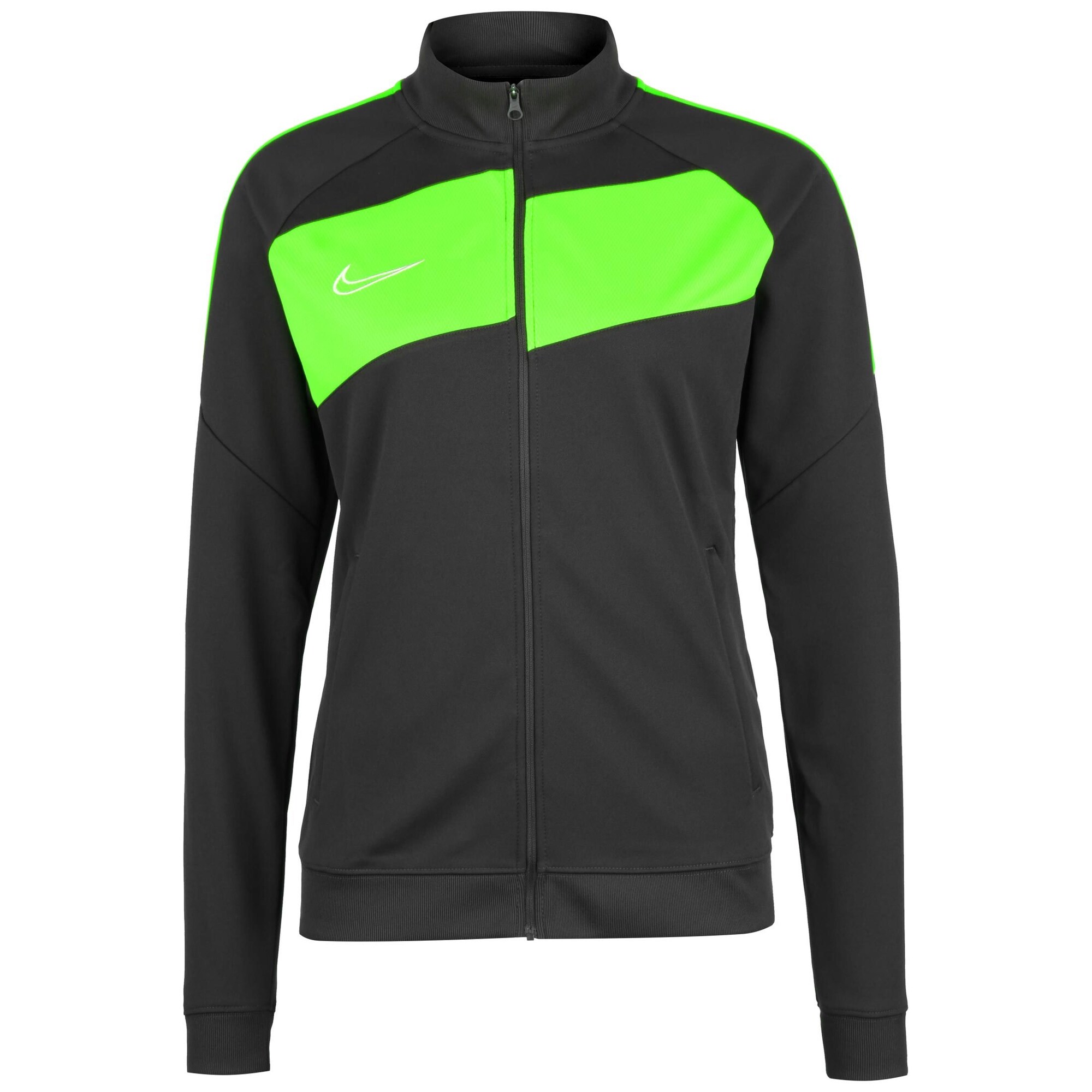 NIKE Geacă sport Academy 20  gri metalic / verde neon