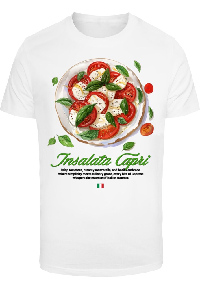 Mister Tee T-Shirt 'Insalata Capri' Herren Größe S grün / rot / schwarz / weiß