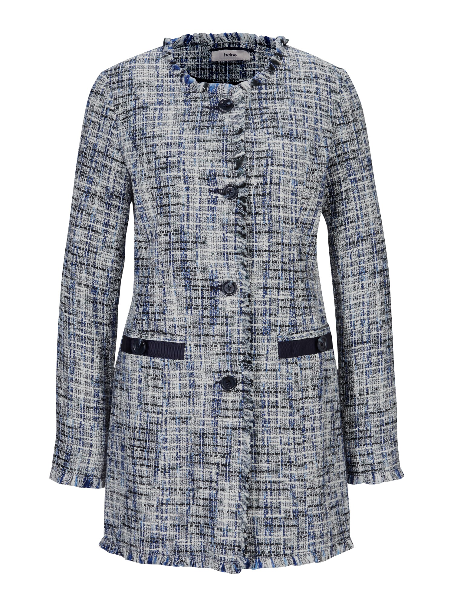 heine Blazer švarkas  šviesiai pilka / mėlyna / juoda