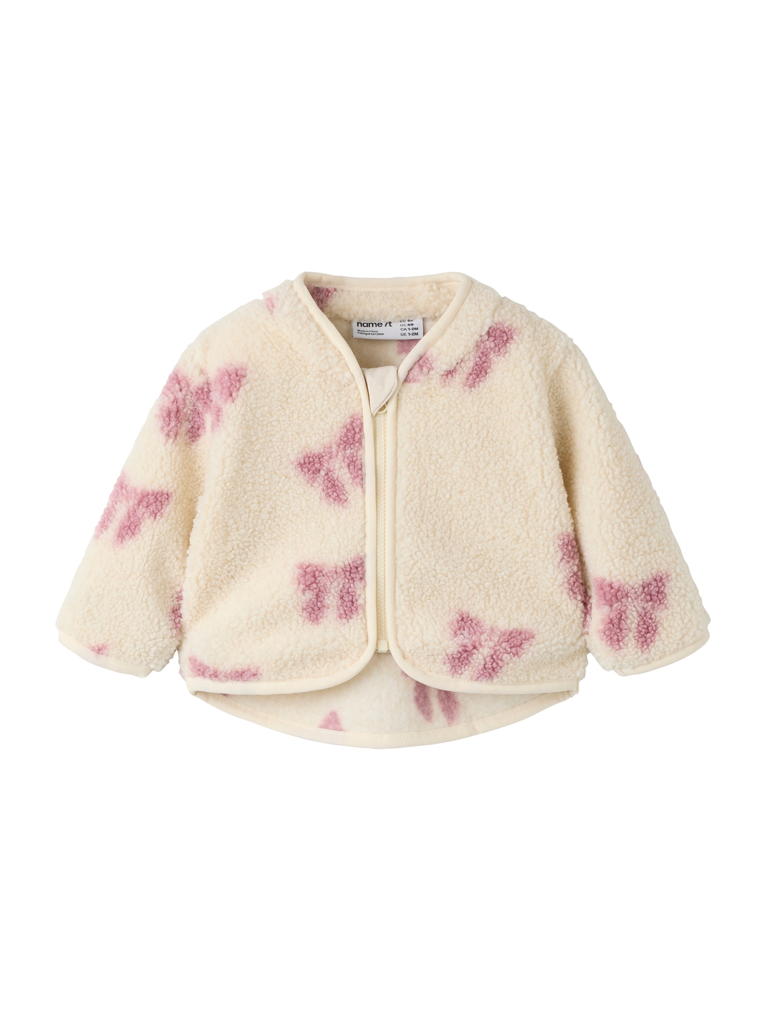 NAME IT Jachetă  fleece NBFOlaja bej / roz deschis