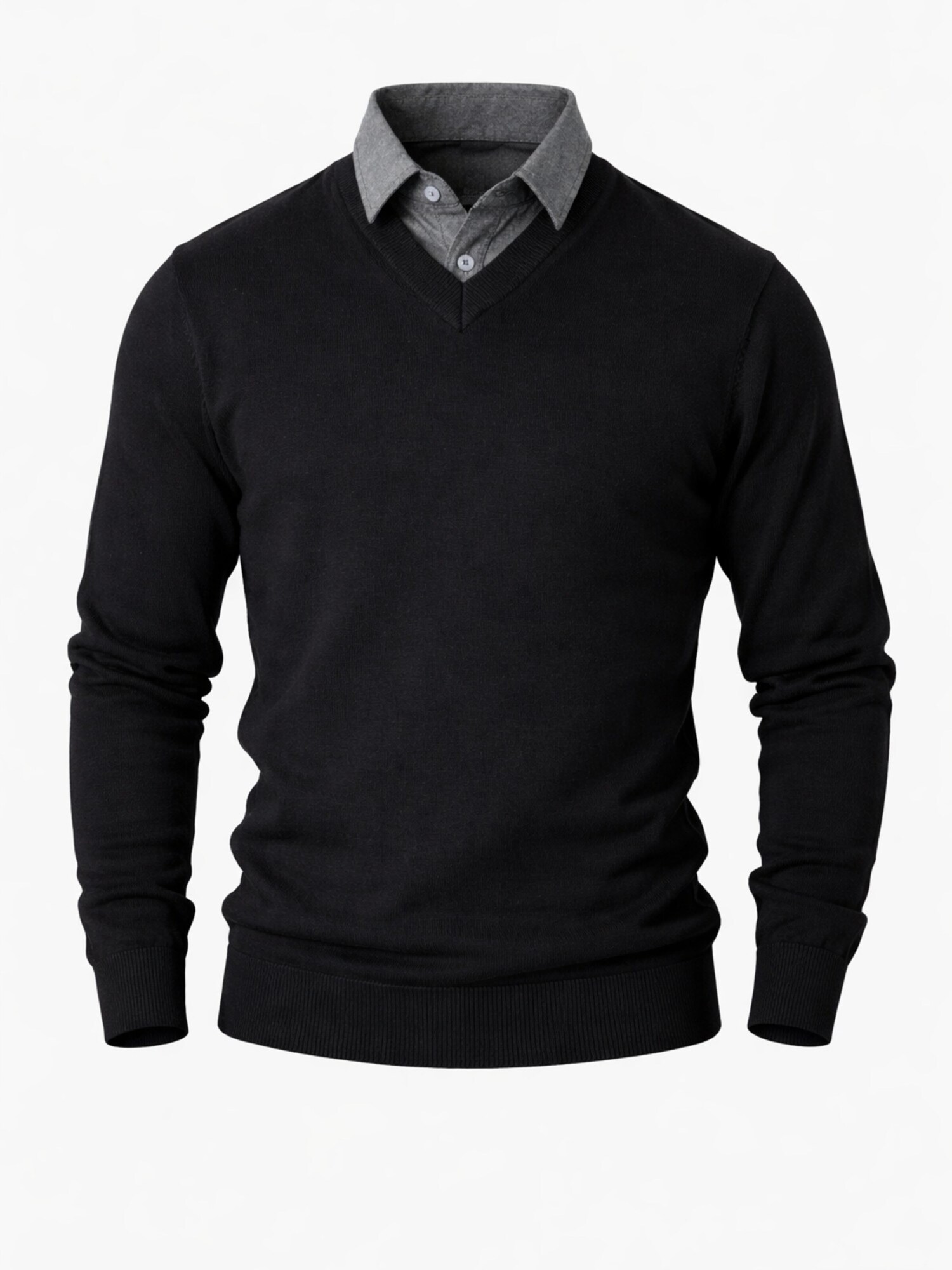 PANTONECLO Jersey 'Pantoneclo Men’s Mock Sweater'  negro
