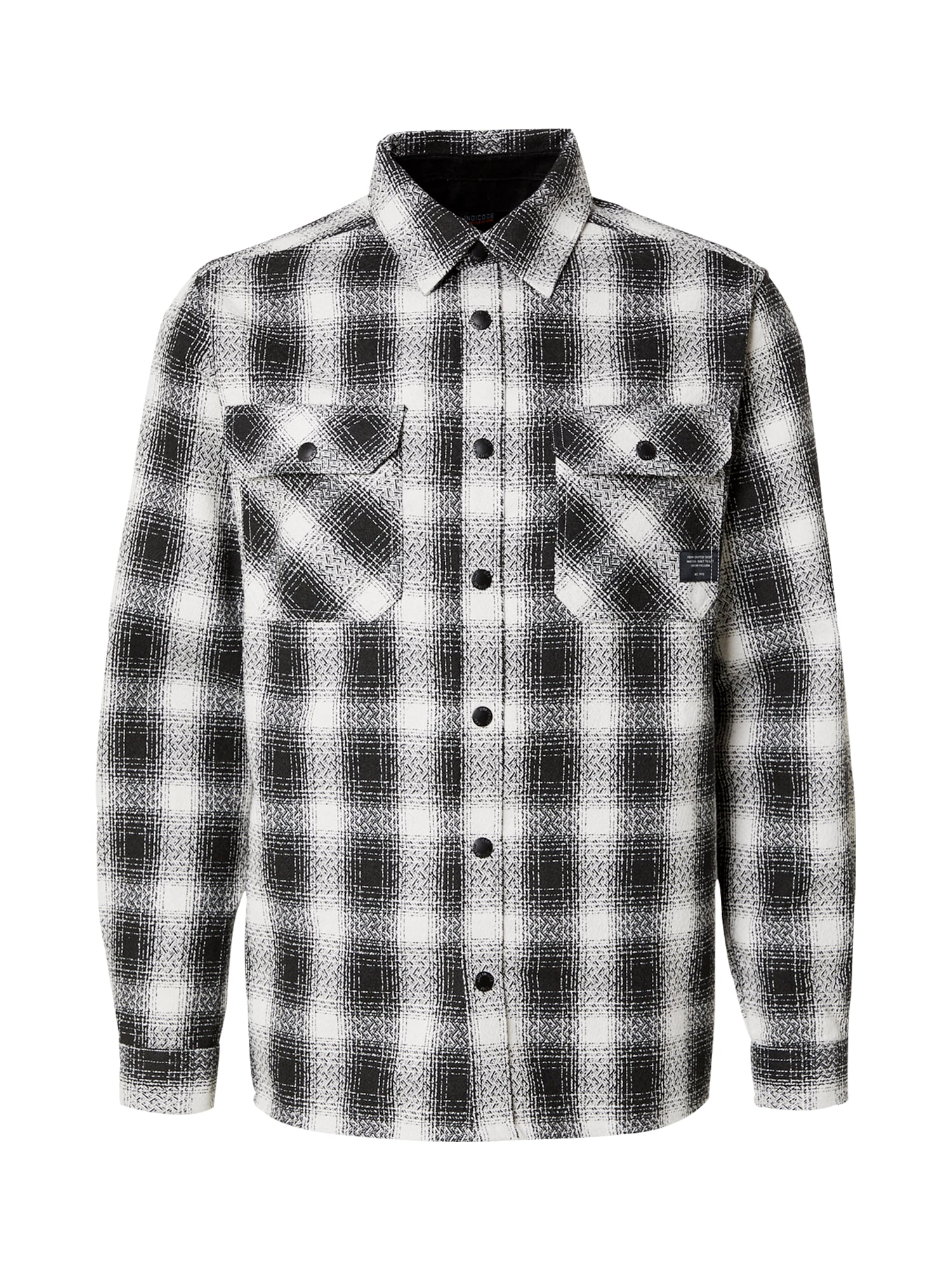INDICODE JEANS Cămașă Leks  negru / alb
