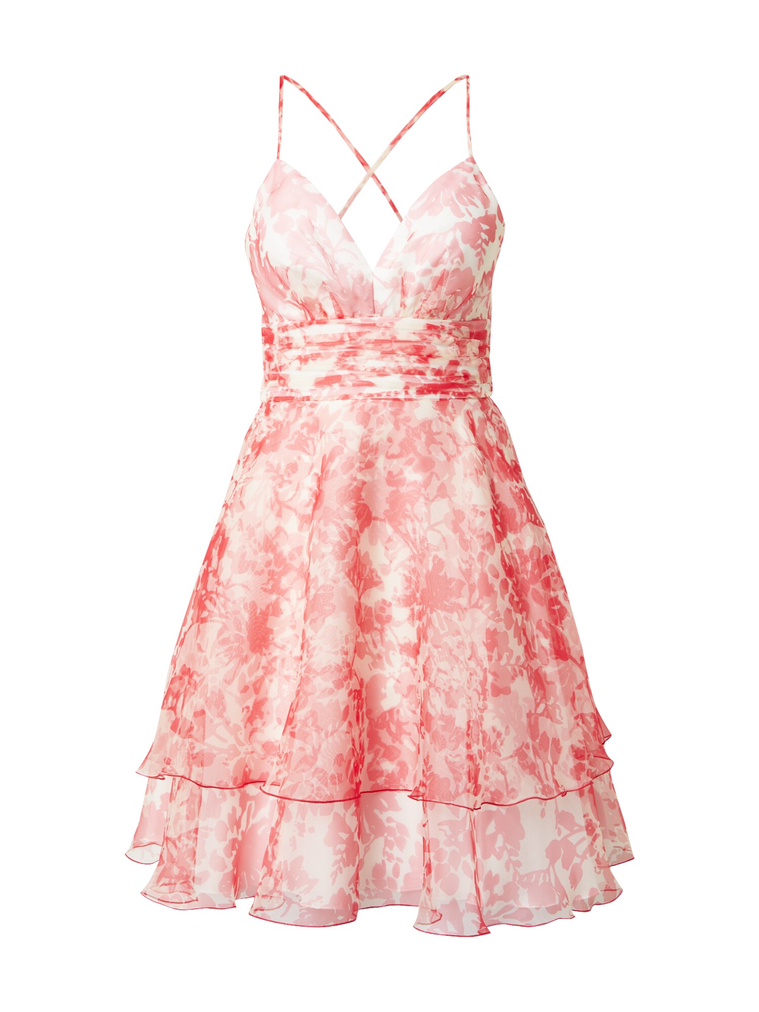 VM Vera Mont Vestido  creme / cor-de-rosa / amora / melancia
