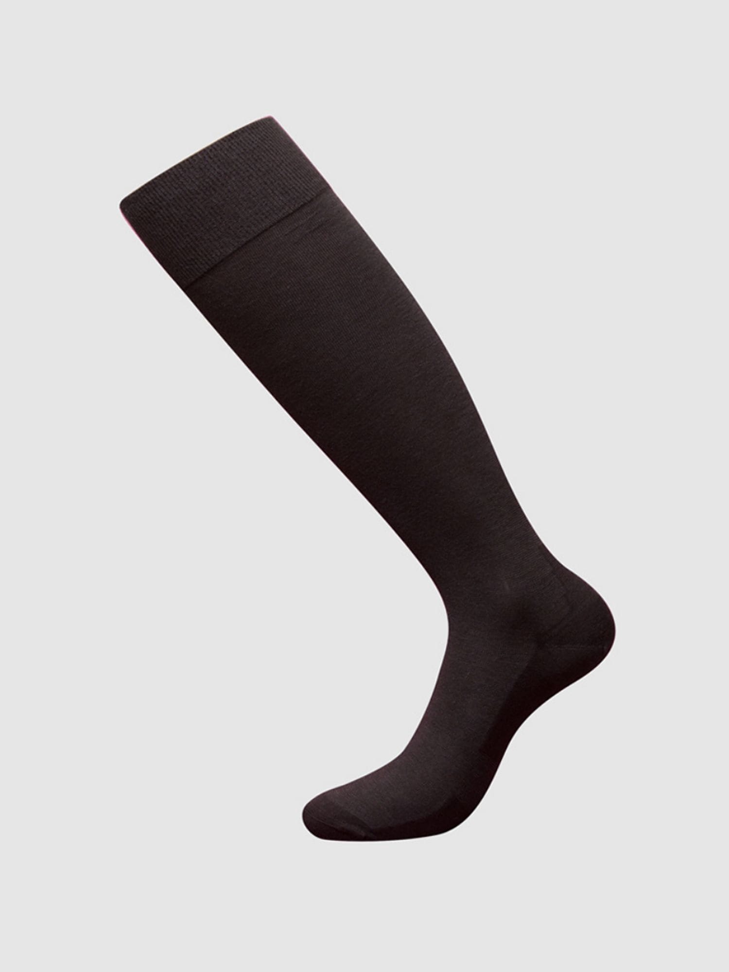 zd ZERO DEFECTS Calcetines hasta la rodilla 'Soy fiber' marrón