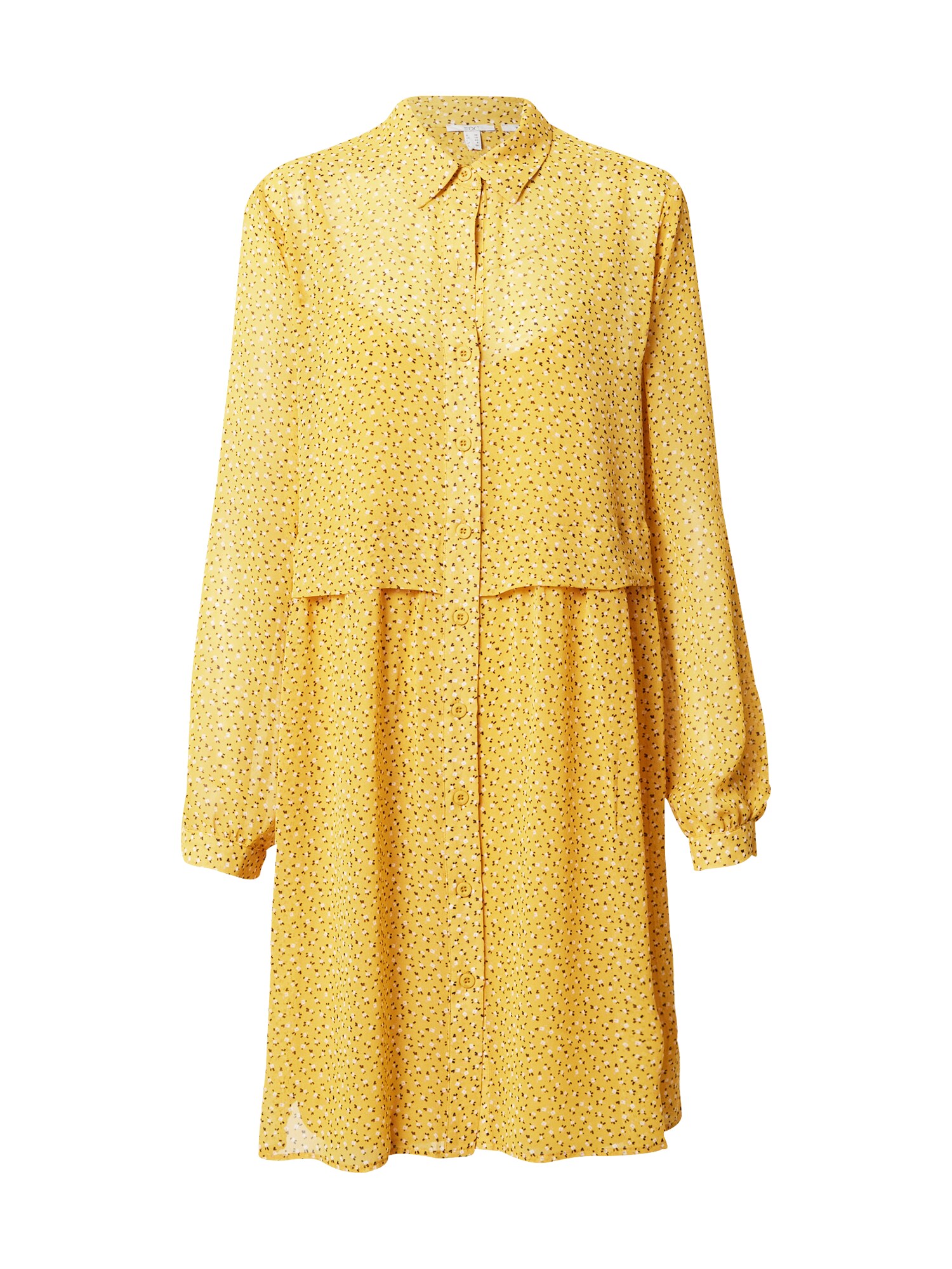 EDC BY ESPRIT Palaidinės tipo suknelė  geltona / balta / ruda
