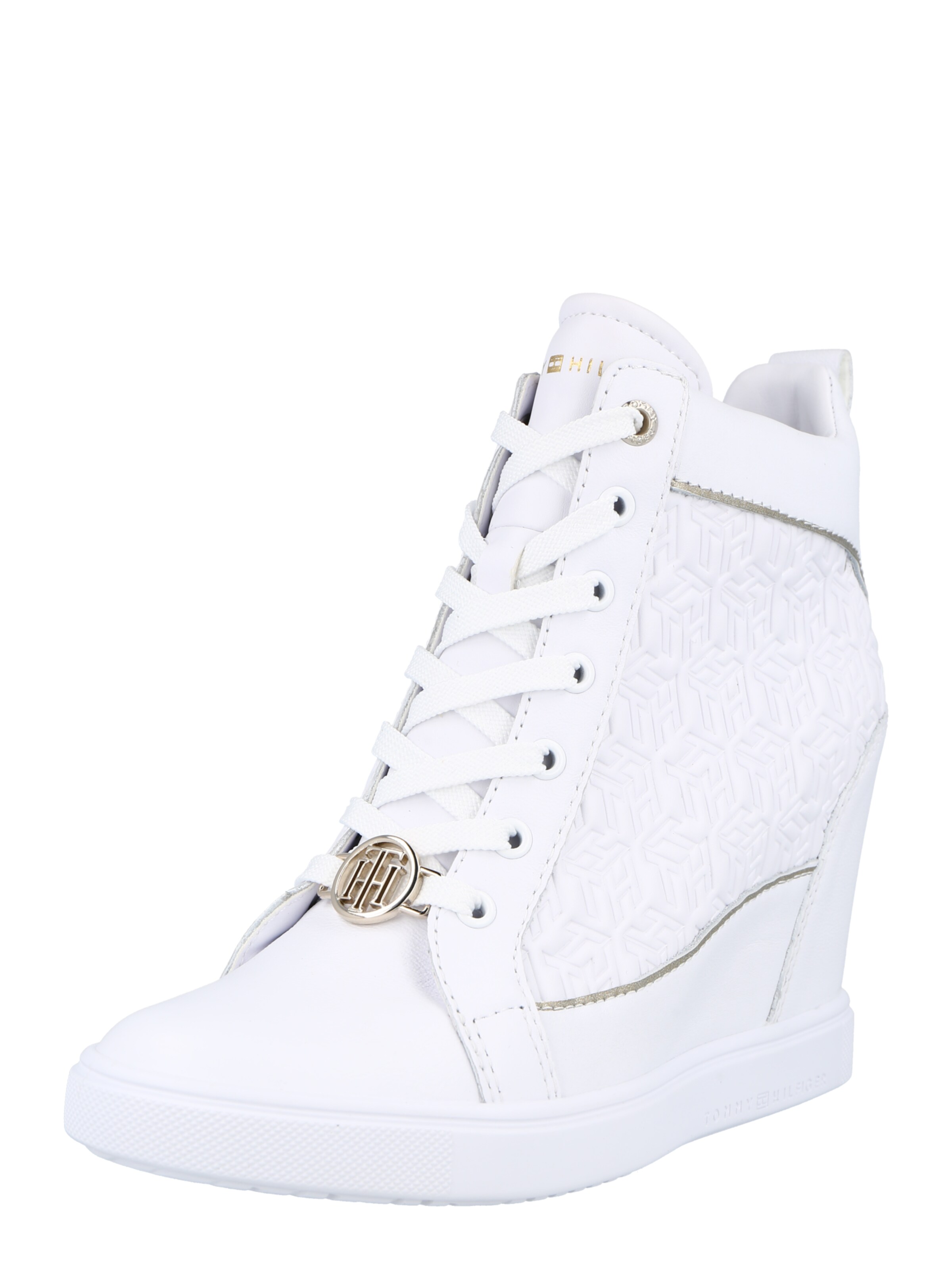 Trainers TOMMY HILFIGER - Metallic Dressy Wedge Sneaker FW0FW05801 White  YBR - Sneakers - Low shoes - Women's shoes | efootwear.eu