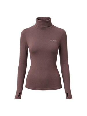 GUESS Top 'GRETA HIGH NECK LS K V6BP11 K6907'  marrón