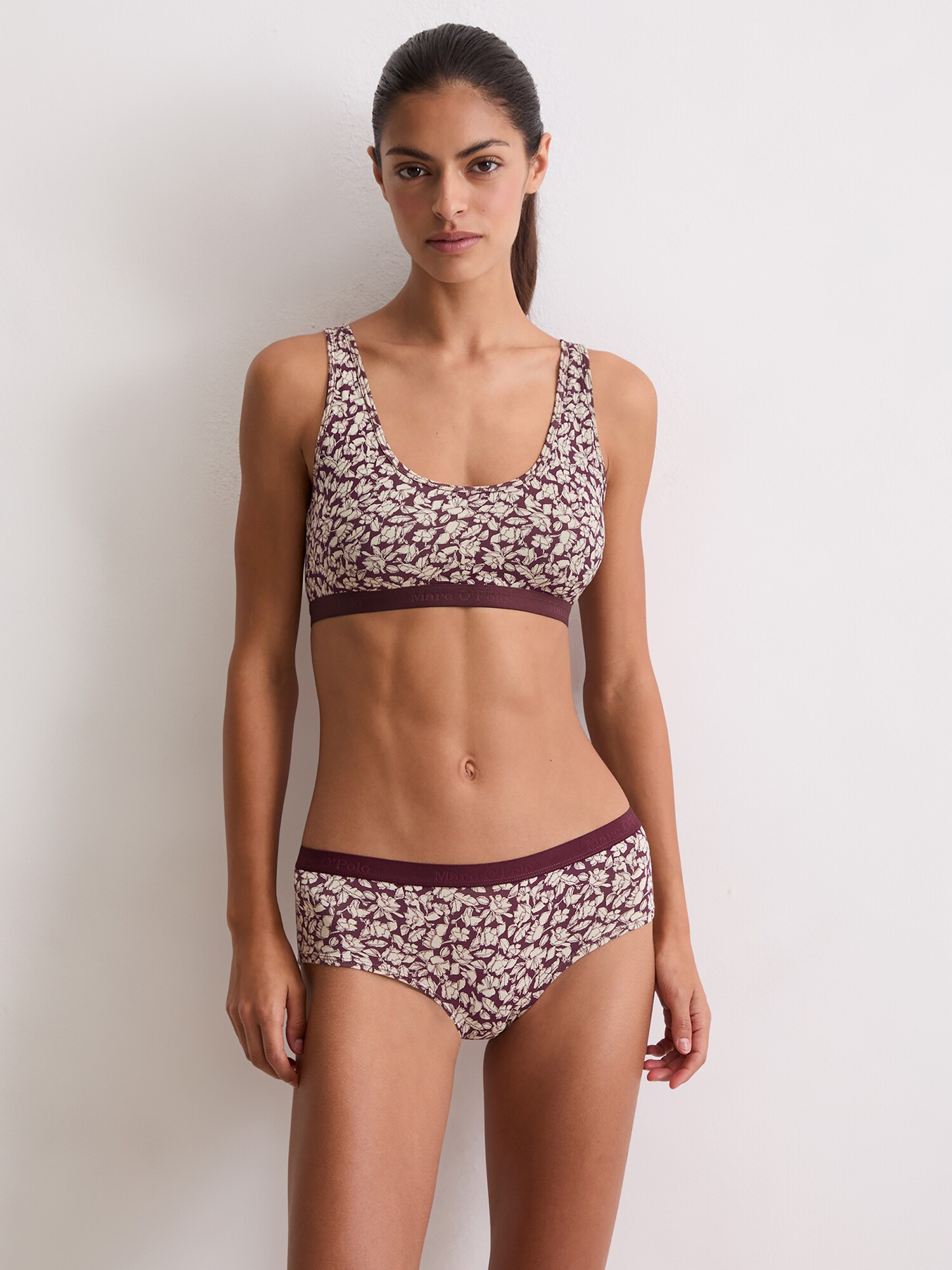 Marc O'Polo Panti ' Essentials ' crema / azul oscuro / burdeos – imagen 2