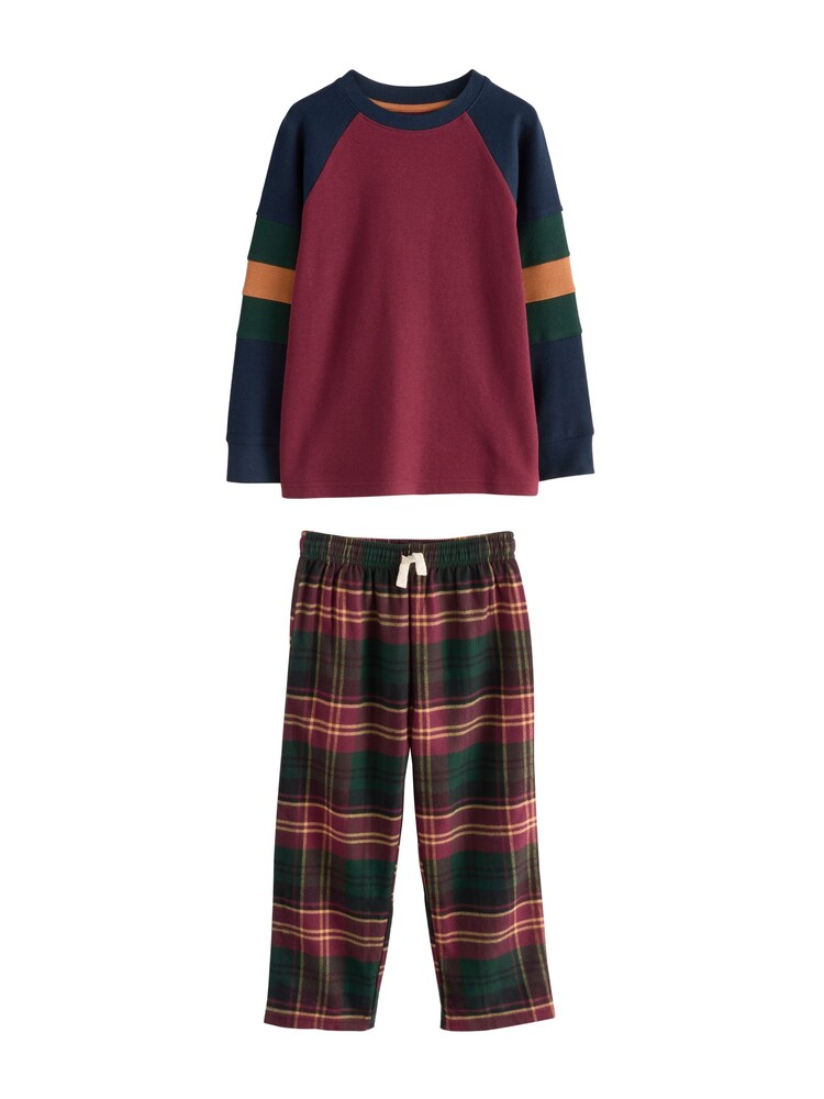 Next Schlafanzug Jungen Größe 164 dunkelgrün / bordeaux