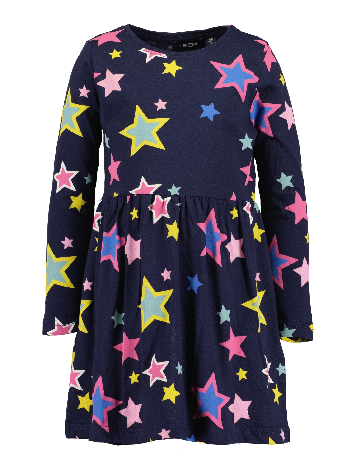 BLUE SEVEN Rochie  bleumarin / albastru regal / galben / roz deschis