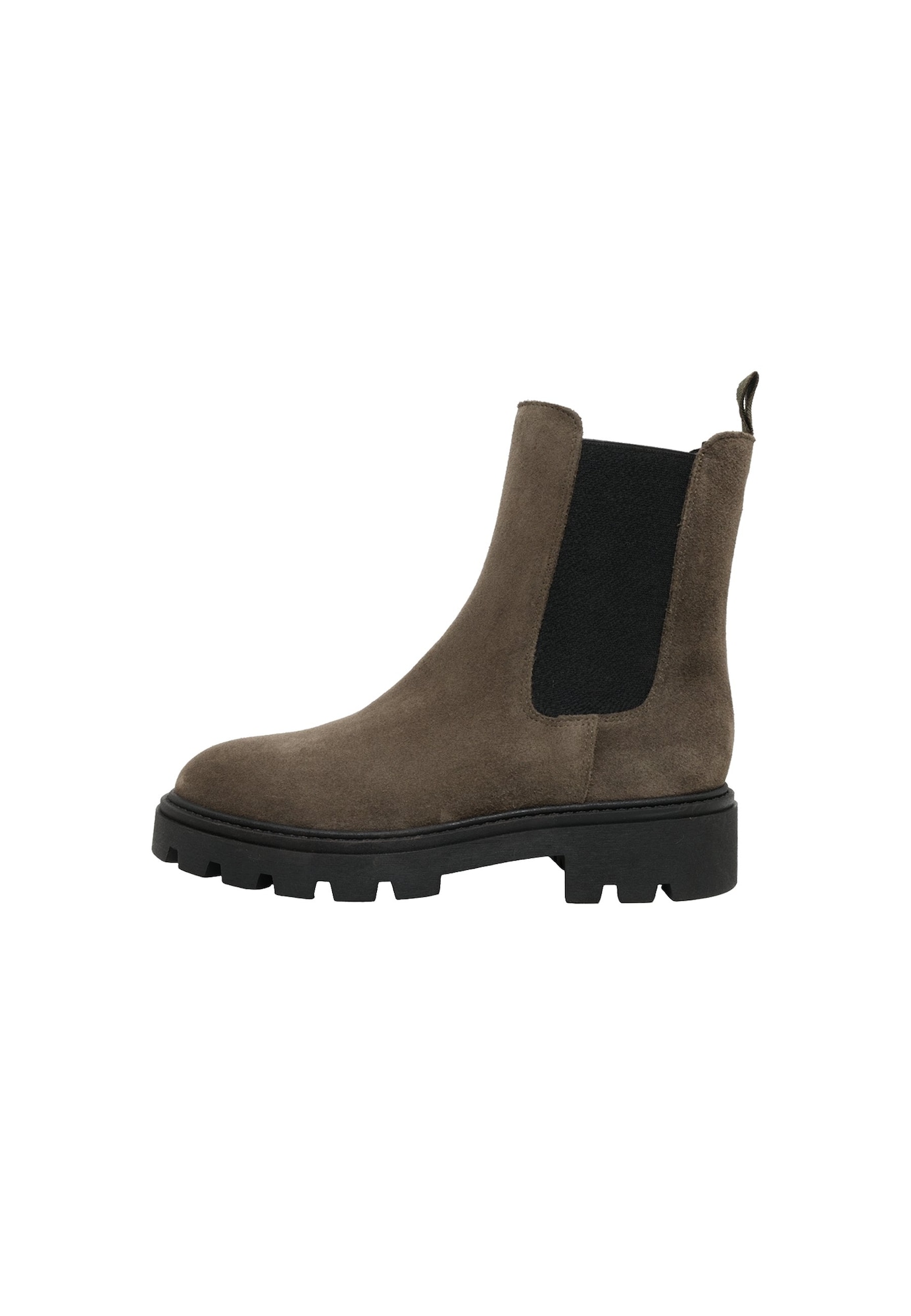 ABOUT YOU Botas Chelsea 'Ecrin' caqui / negro