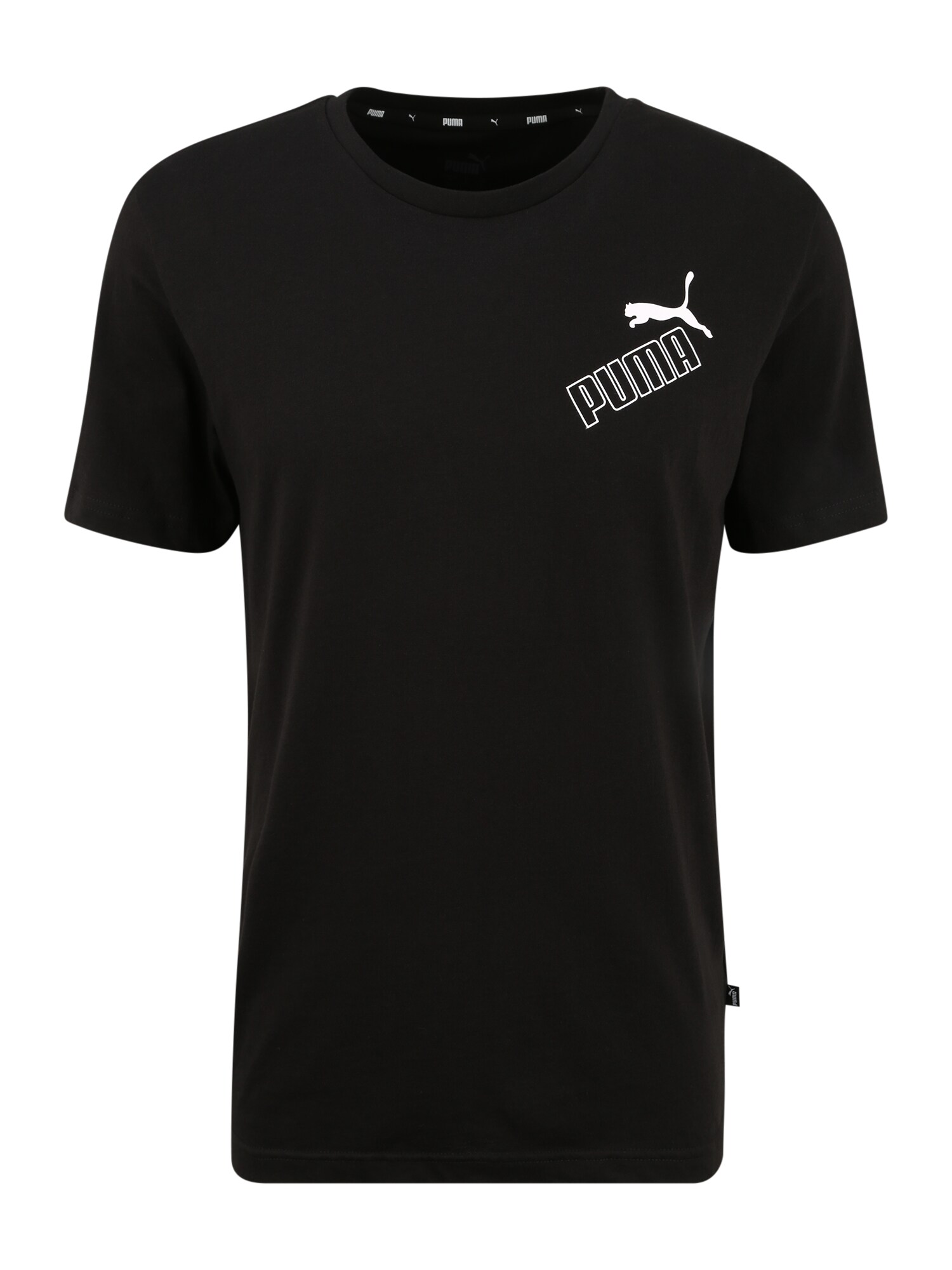 PUMA Sportiniai marškinėliai 'AMPLIFIED'  juoda / balta