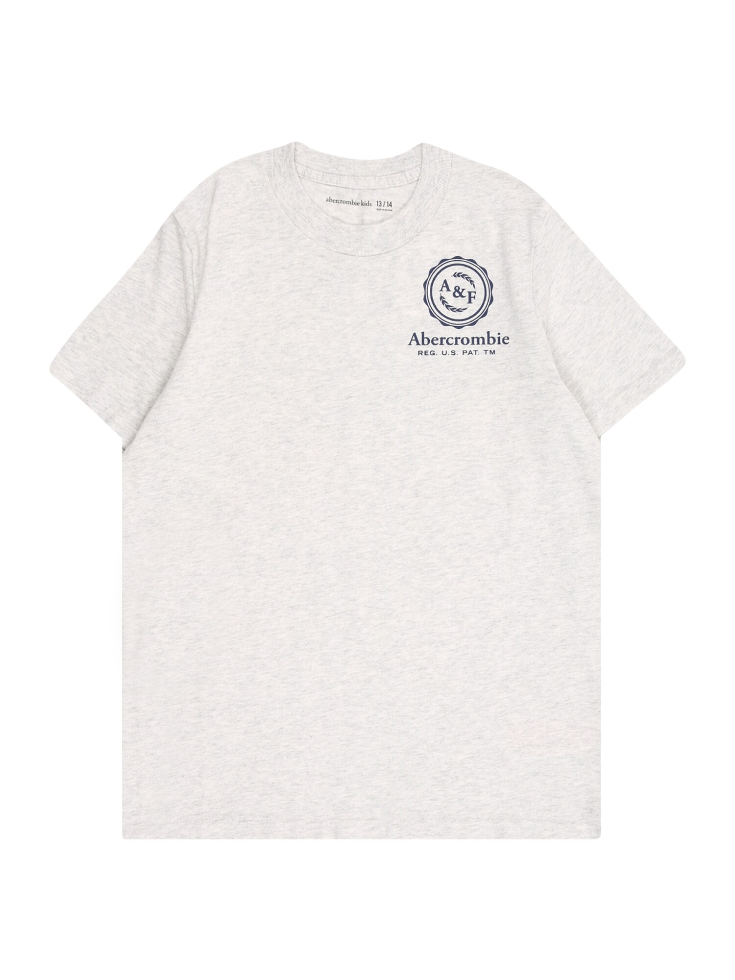 Abercrombie & Fitch Tricou Foothills  albastru marin / gri deschis