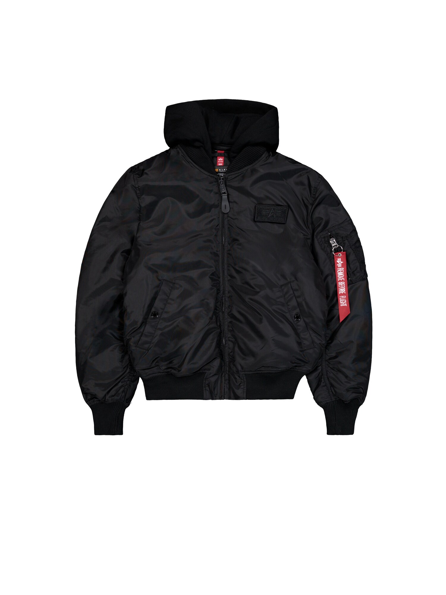 ALPHA INDUSTRIES Geacă de primăvară-toamnă 'MA-1 TT'  roșu / negru / alb