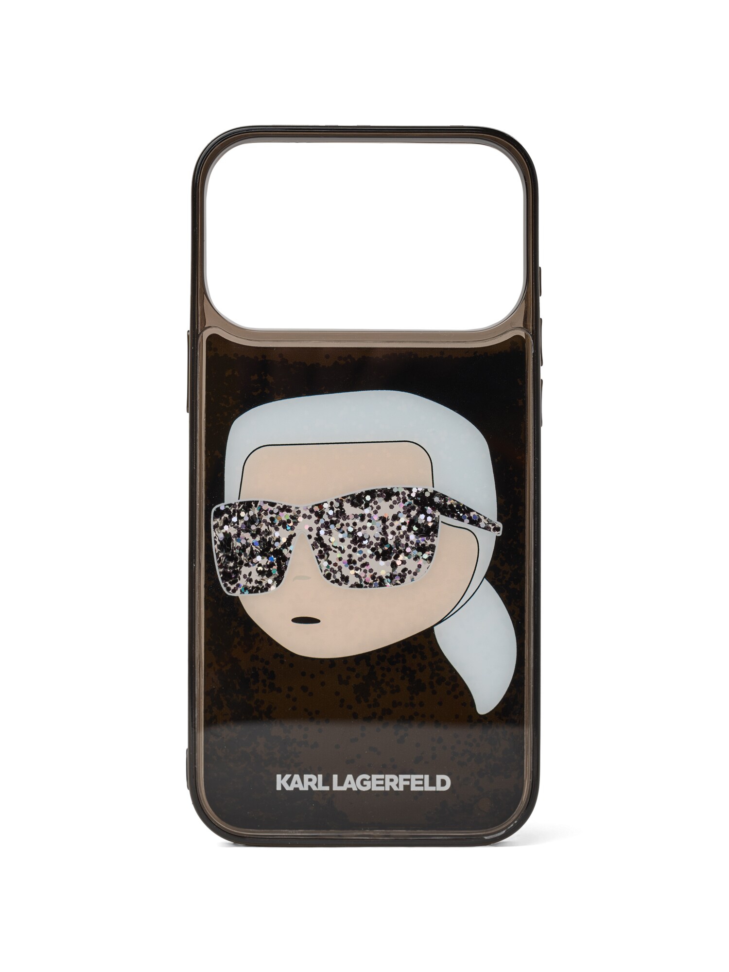 Karl Lagerfeld Puzdro na mobil ' GLITTER IPHONE 17 PRO '  čierna