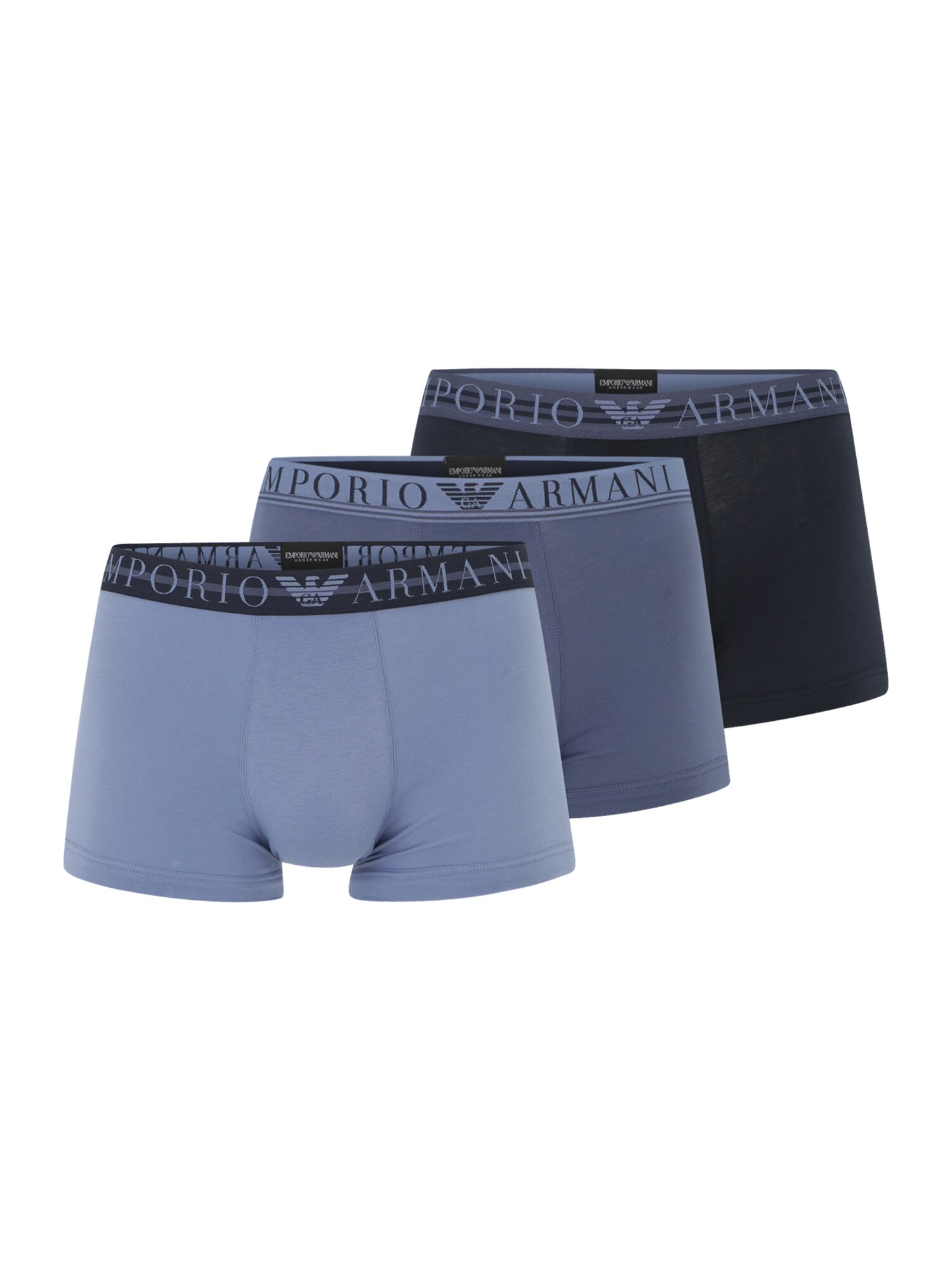 Emporio Armani Boxerky námornícka modrá / zafírová / modrosivá