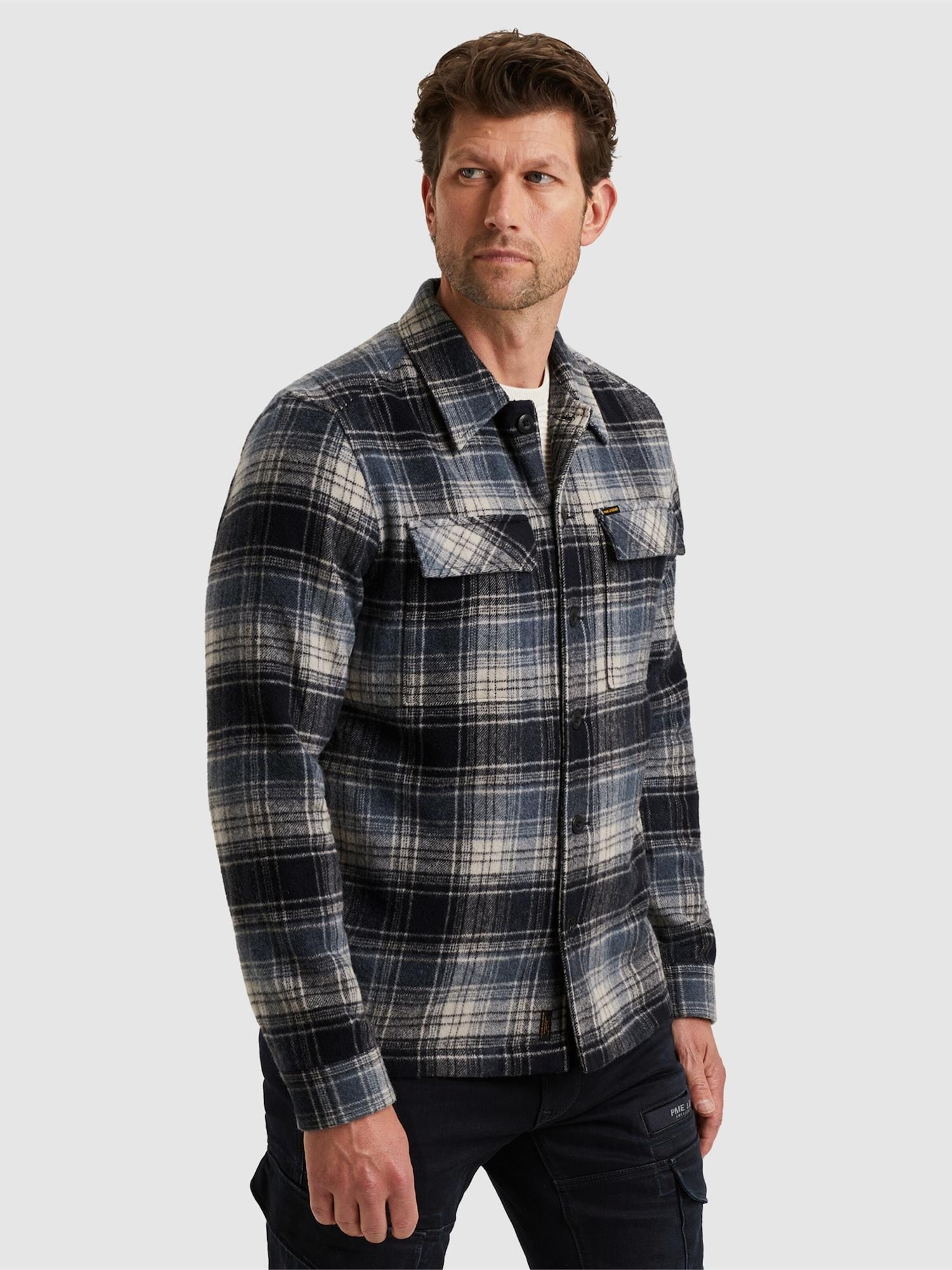 Skjorta 'Shirt jacket with check pattern'