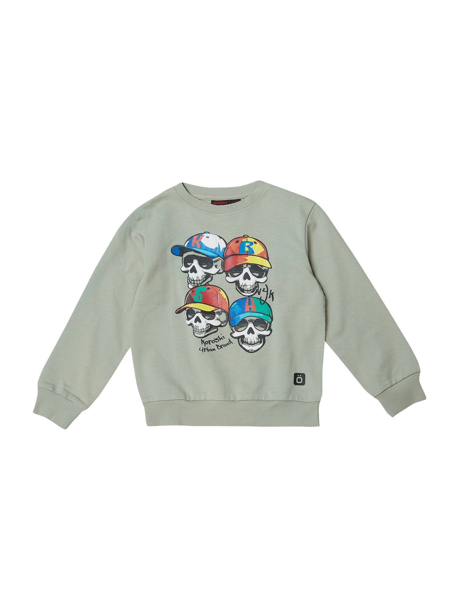 KOROSHI Bluză de molton  albastru / galben / verde pastel / alb