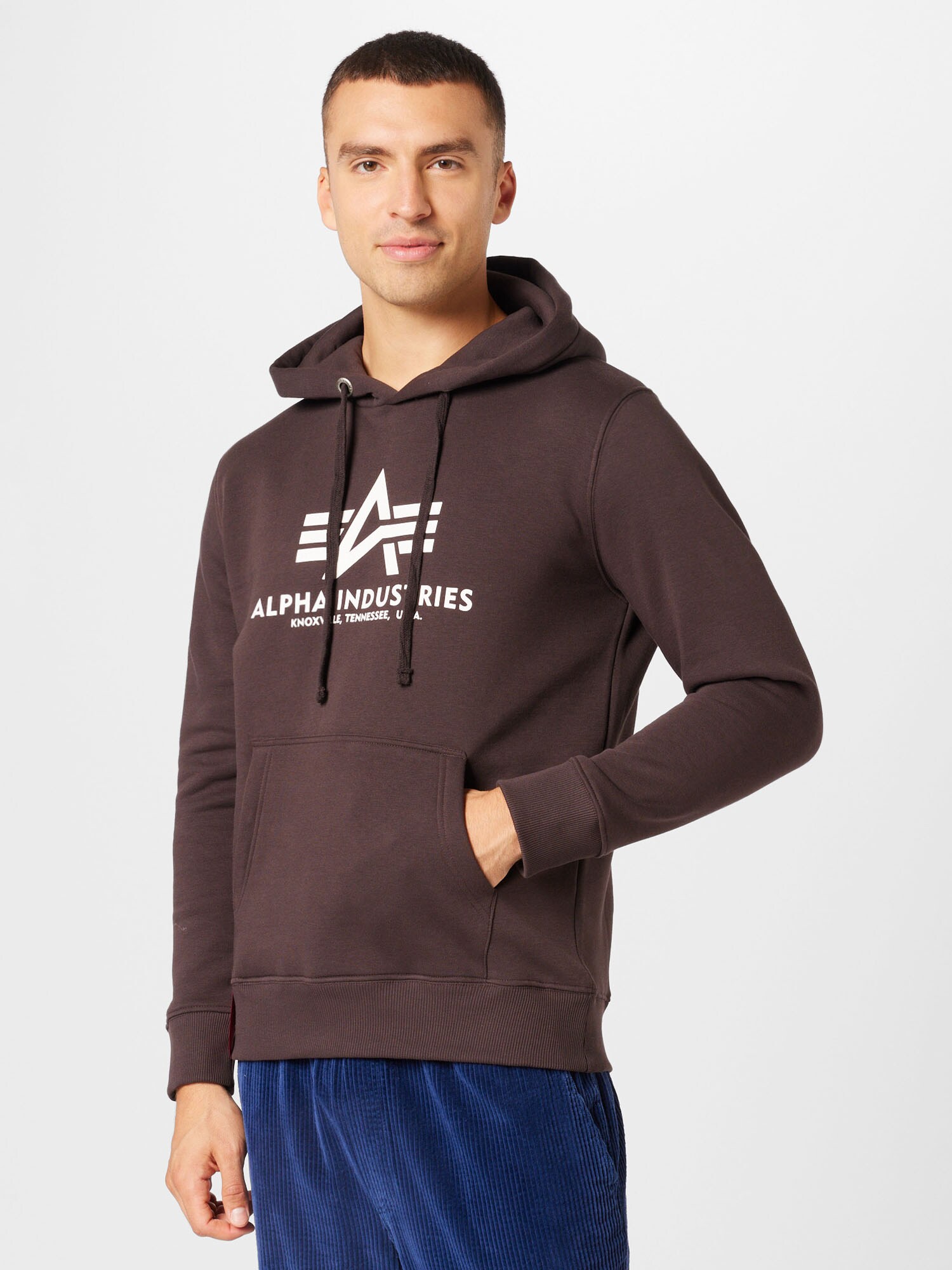 ALPHA INDUSTRIES Tréning póló  csokoládé / fehér termék 2. képe