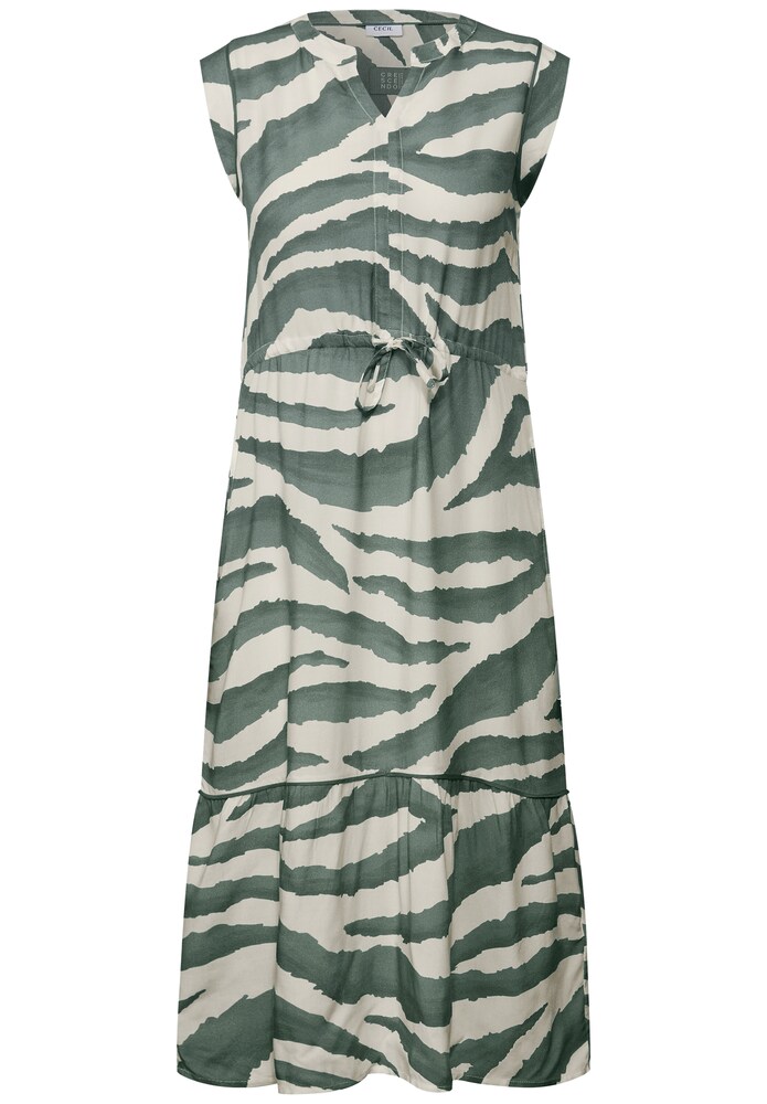 CECIL Kleid Damen Größe 36 khaki / offwhite Winterkleid