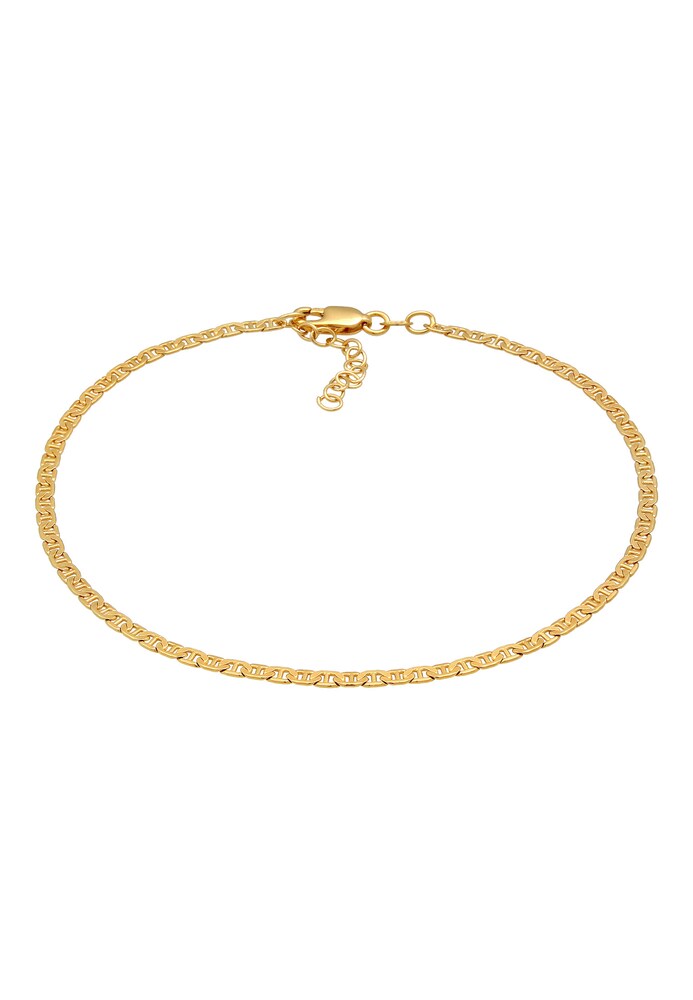 ELLI Fußschmuck Basic Fußkettchen Damen Größe 22 gold