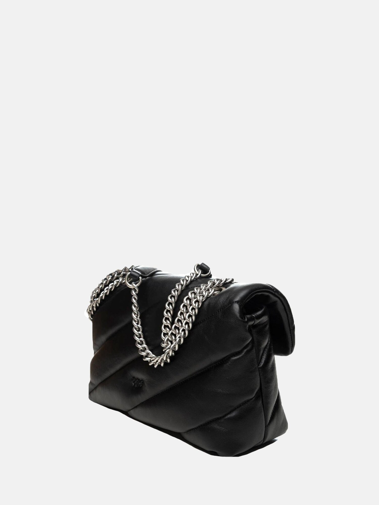 PINKO Bolso de hombro negro / plata – imagen 2