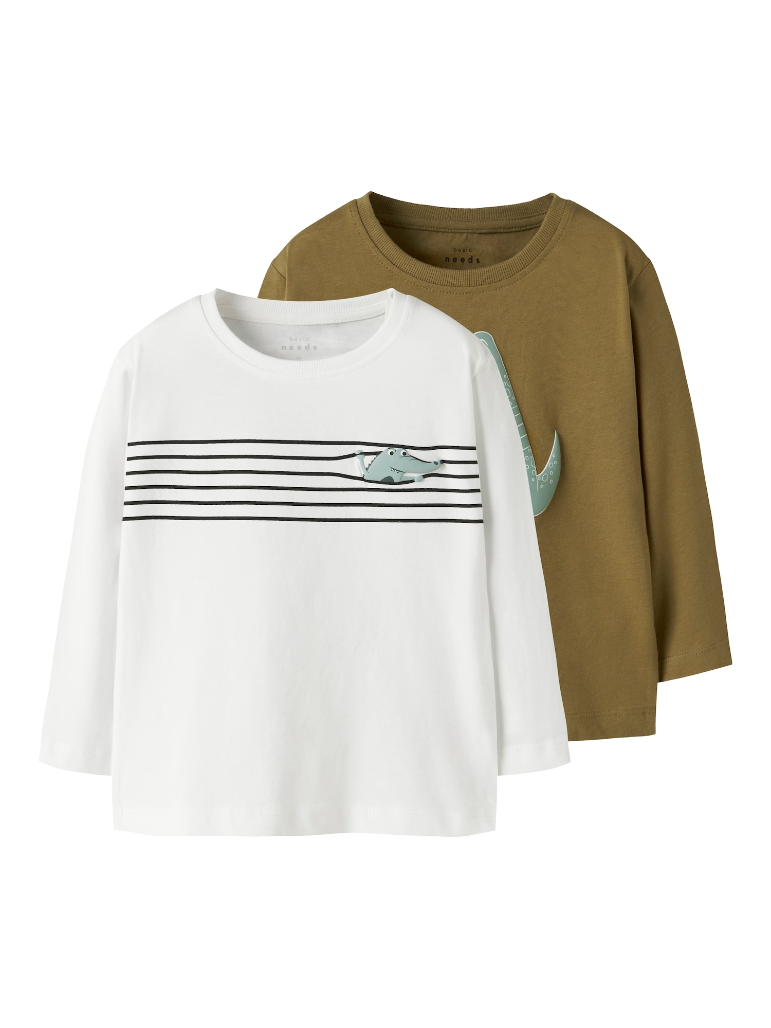 NAME IT Tricou NMMVAGNO  oliv / verde deschis / negru / alb