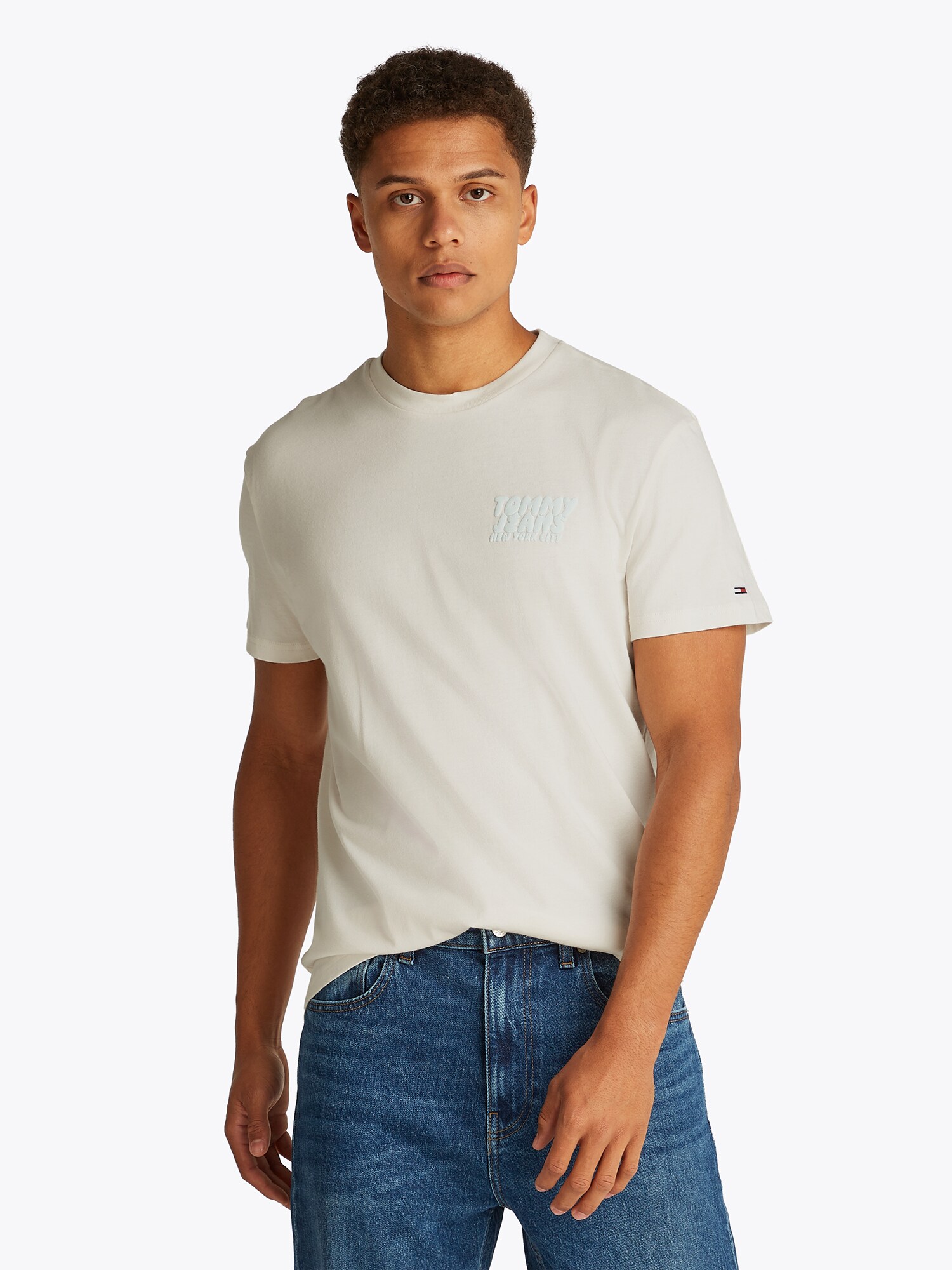 Tommy Jeans Póló  vízszín / piszkosfehér termék 2. képe