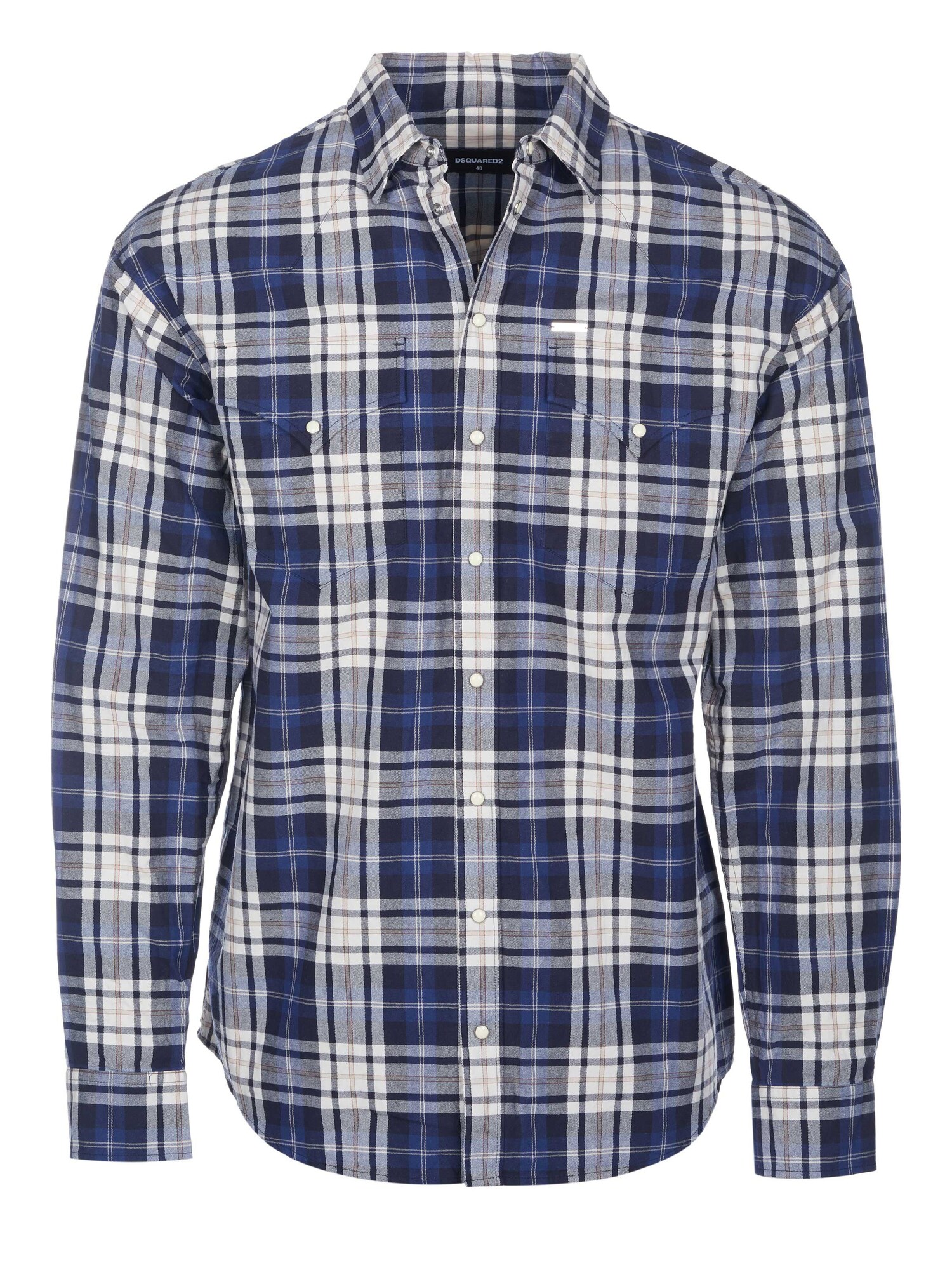 DS2 Maglietta 'Dsquared2 Hemd Check Drop blau' blu